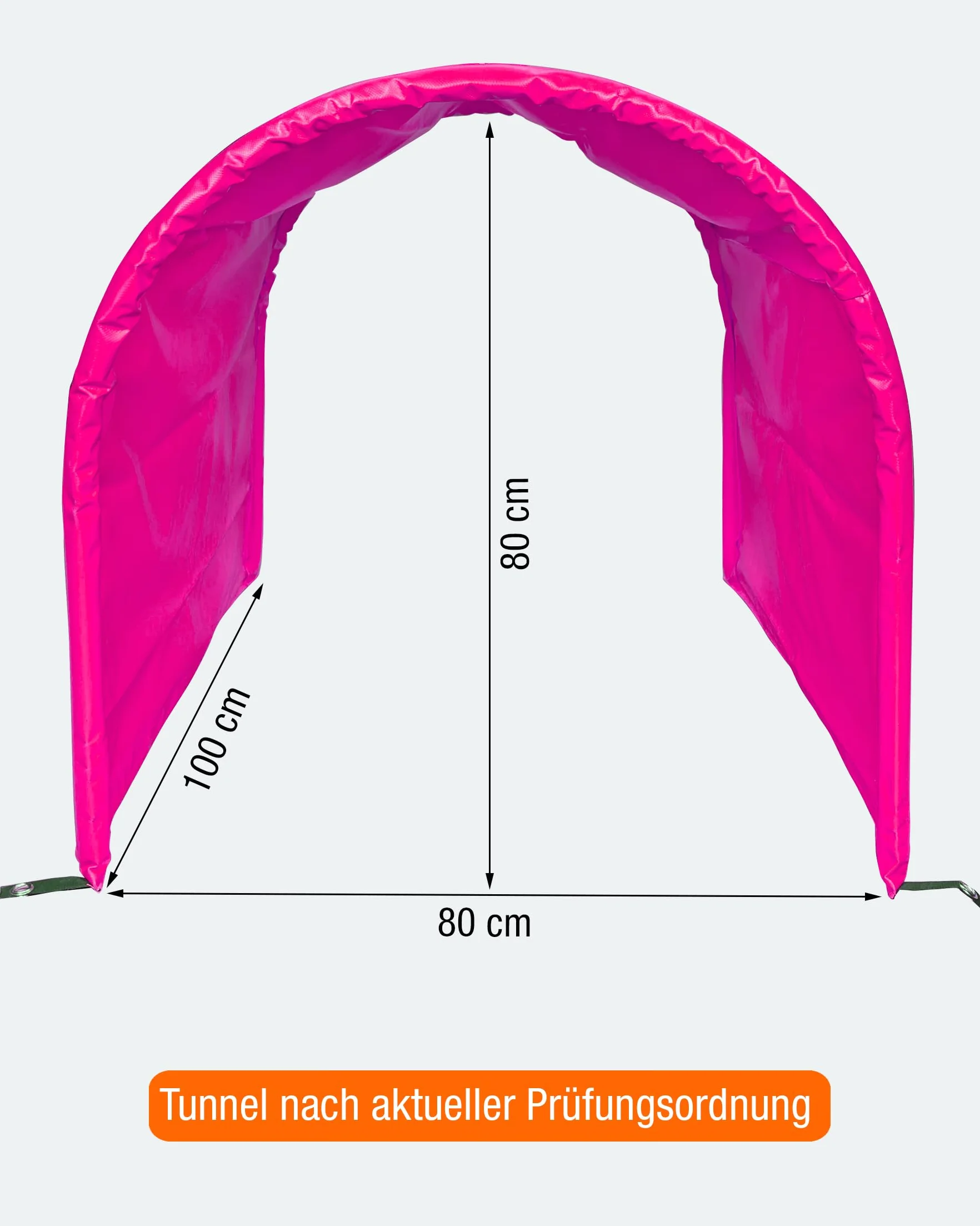 Hoopers Tunnel sans fond 1 m long Ø 80 cm rose pliable VDH résistant intempéries