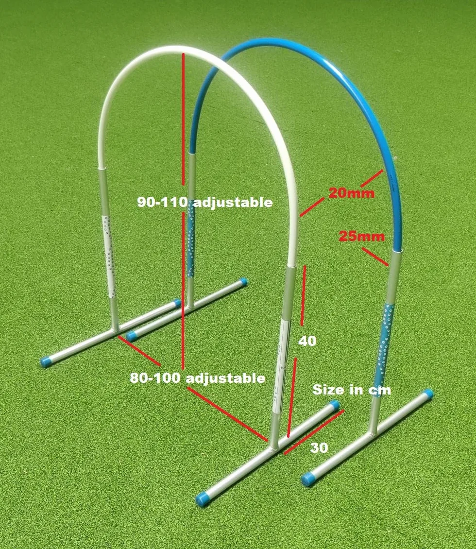 Callieway Hoopers Agility Hoops Lot de 6 cerceaux en aluminium Bleu