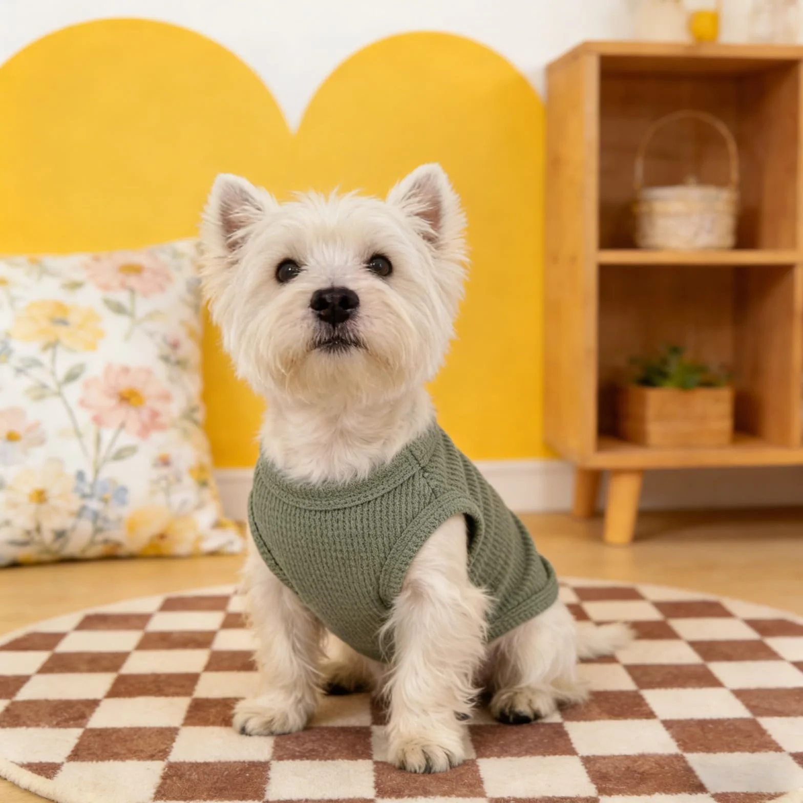 Body Chien Post Operatoire Respirant D'Été sans Manches pour Petits Chiens et Chats, Vert (M)