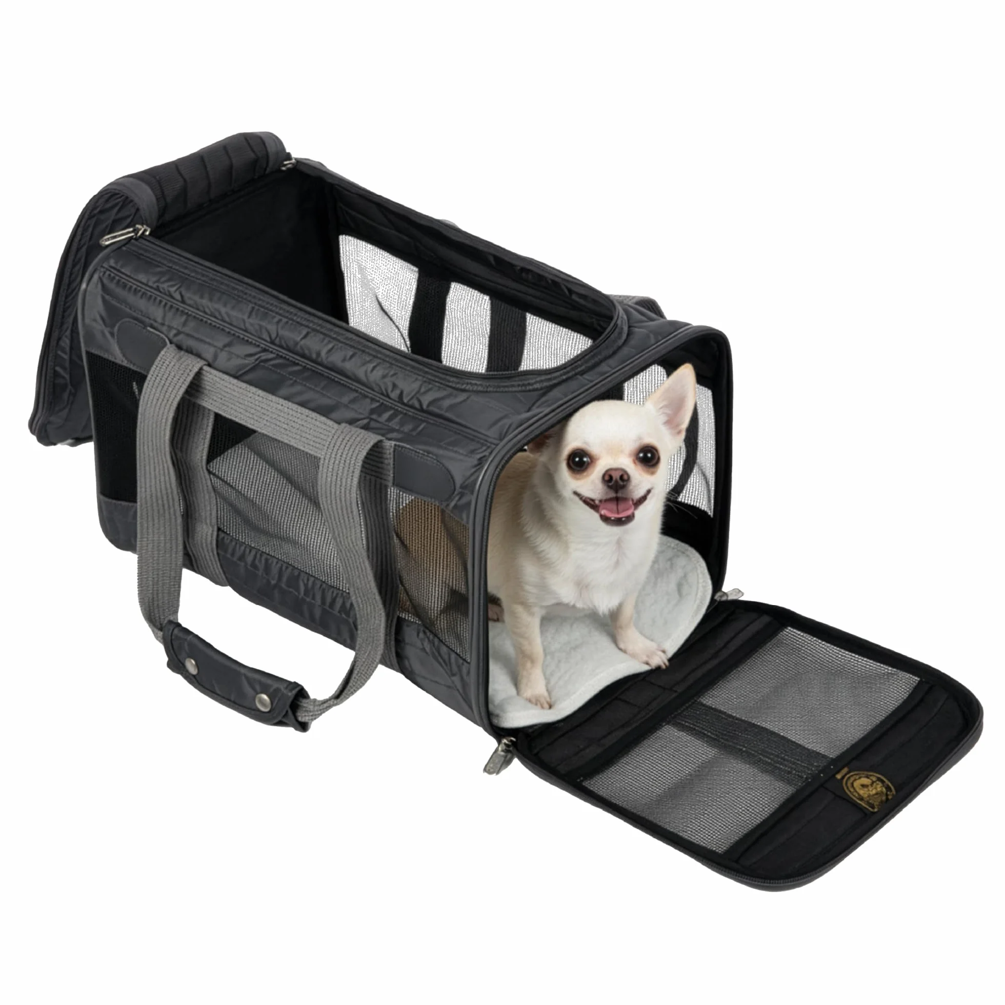 Sherpa Original Deluxe Sac de Transport pour Animal de Compagnie approuvé par Les compagnies aériennes Gris Anthracite Taille M