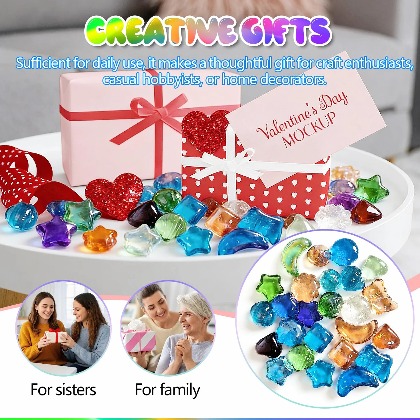 Billes Pierres Précieuses Décoratives 450g pour Aquarium Vases Bricolage Cadeaux