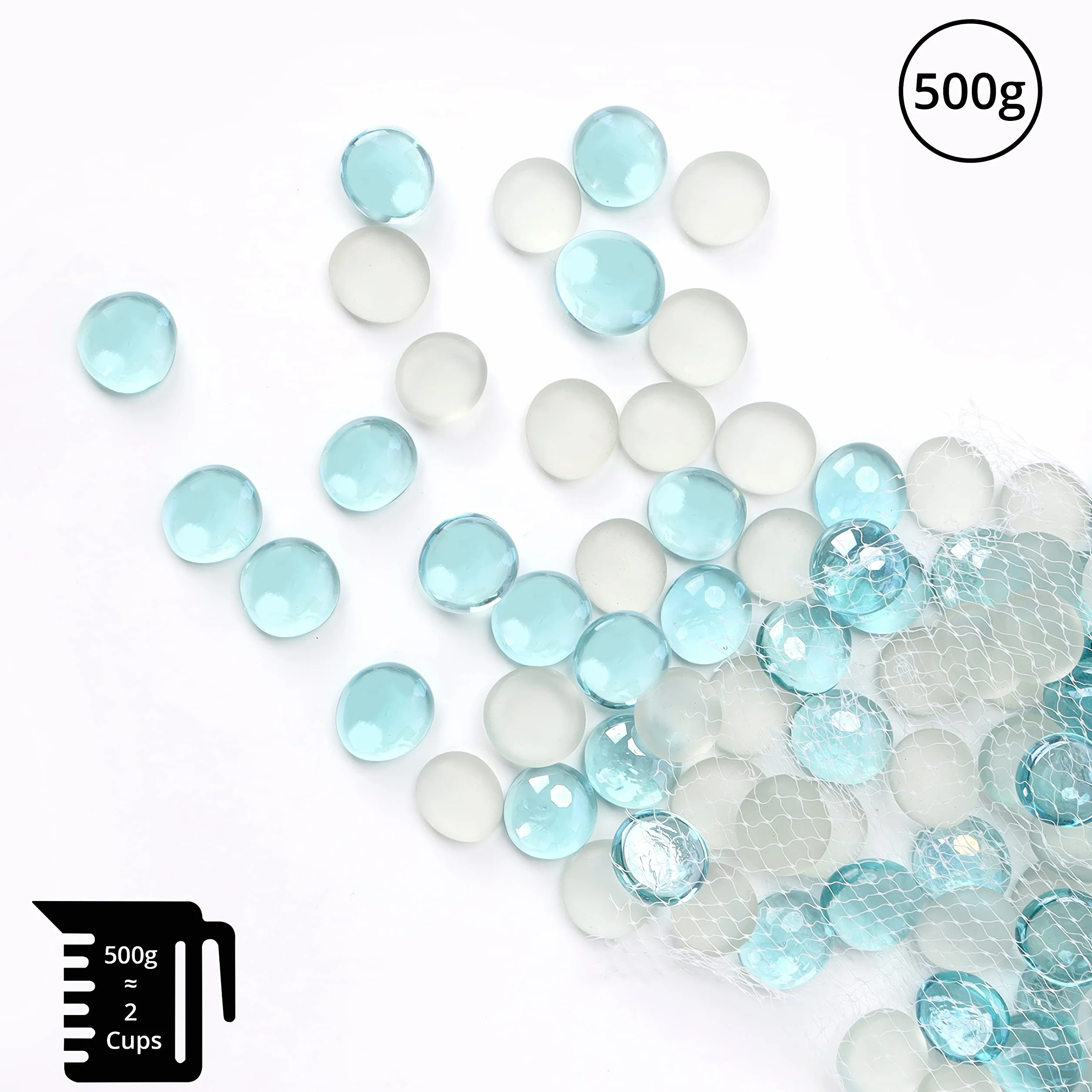 Belle Vous Bille en Verre 20 mm - Pierres Précieuses Décoratives 500 g