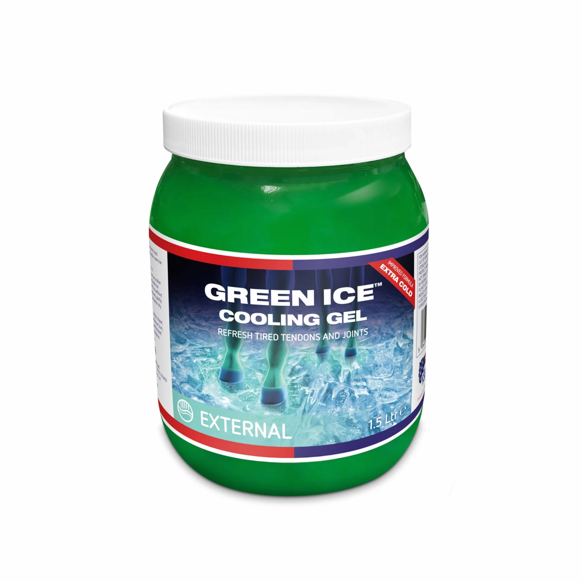 Gel rafraîchissant à la Glace Verte Equine America 1,5 L Soins de la Peau pour Chevaux