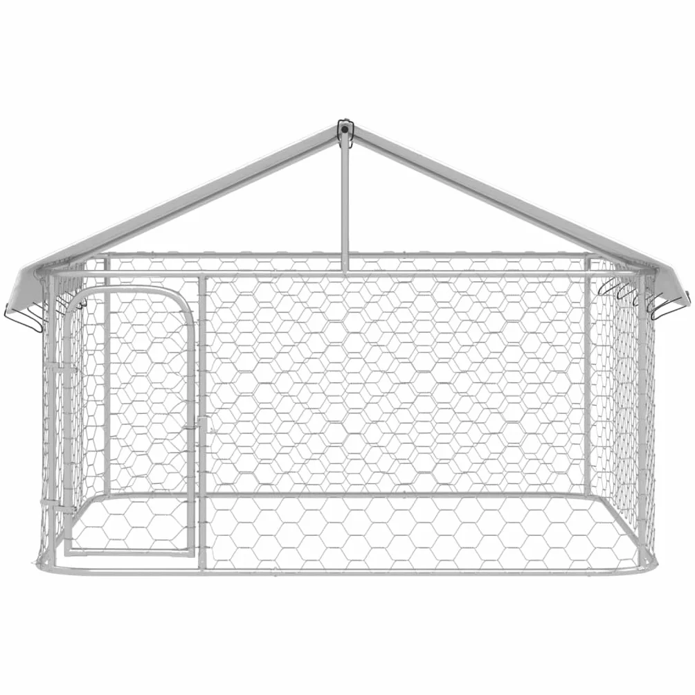 Chenil extérieur avec Toit 200x200x150 cm pour Chiens