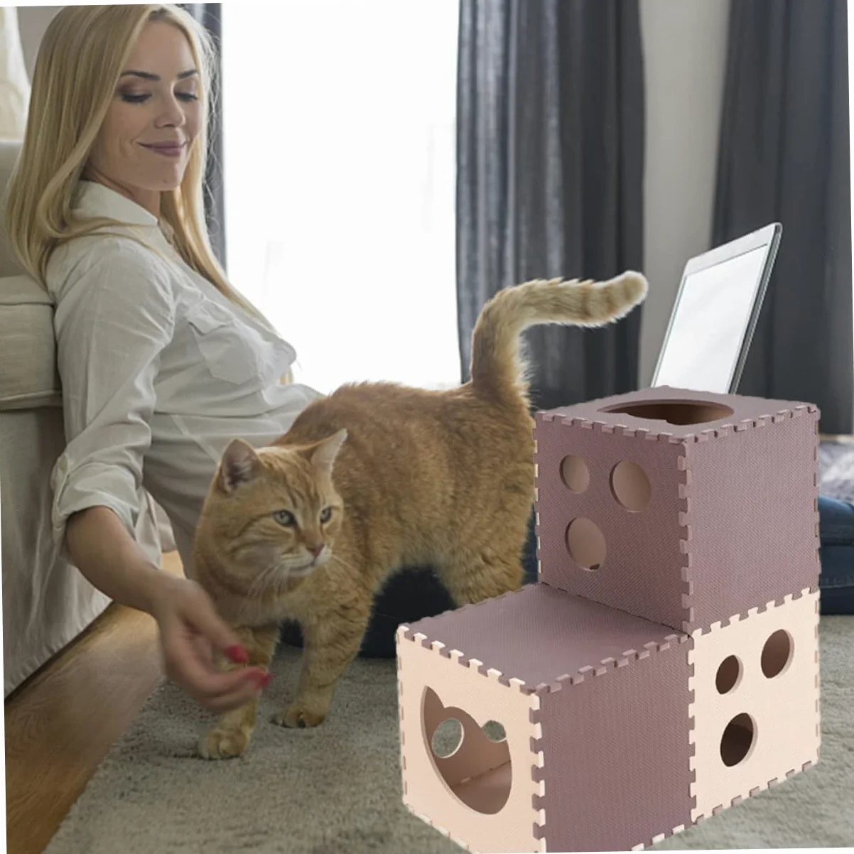 Tunnel De Jeu pour Chat Domestique Jouet Intéressant pour Chat Jouet Résistant à Usure pour Chaton