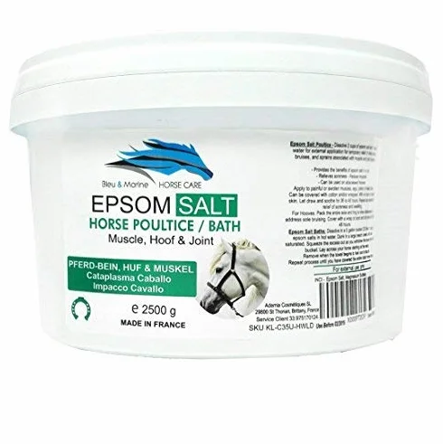 bleu & marine Bretania Sel d'Epsom pour Chevaux 2,5 kg Magnésium Cataplasme Bain Enveloppement