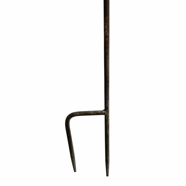Bain Oiseau à Planter Abreuvoir Oiseaux Fonte Marron Mangeoire Pied 14,5x25x100cm