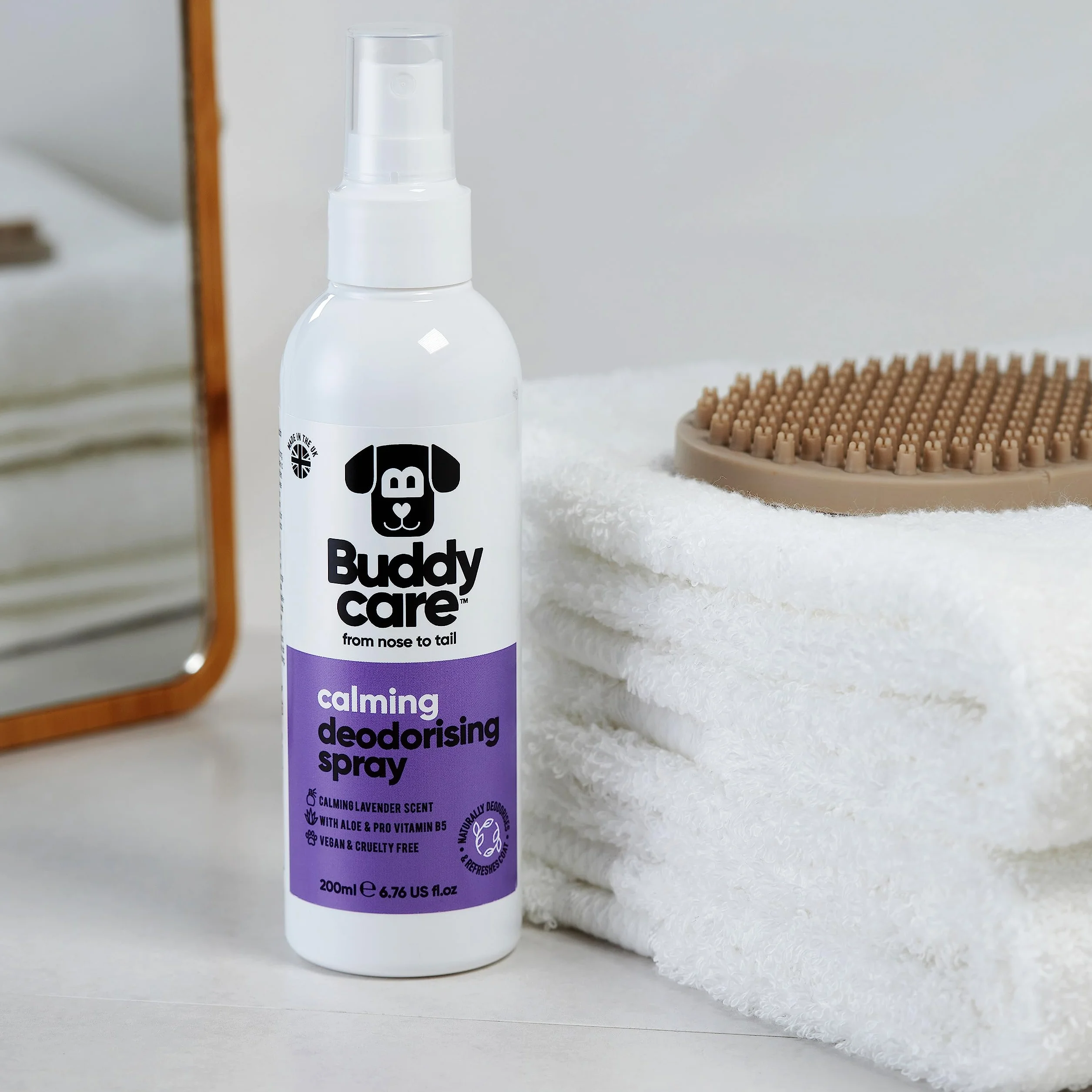 Spray Déodorant pour Chiens Apaisant Aloe Vera Pro Vitamine B5 Lavande 200 ml