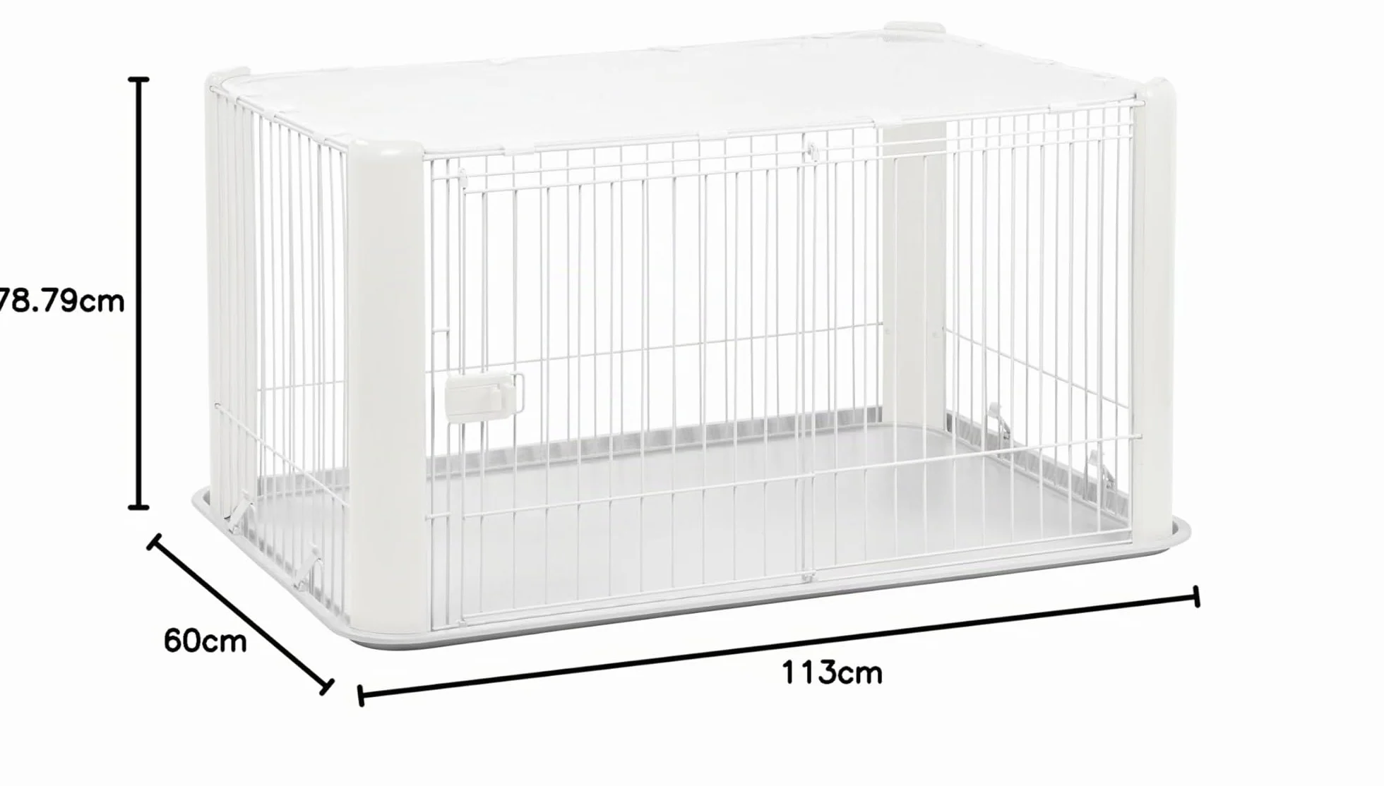 Iris Ohyama Parc à chiot enclos pour chien intérieur base toit amovible porte coulissante verrouillable CLS-1130 Blanc