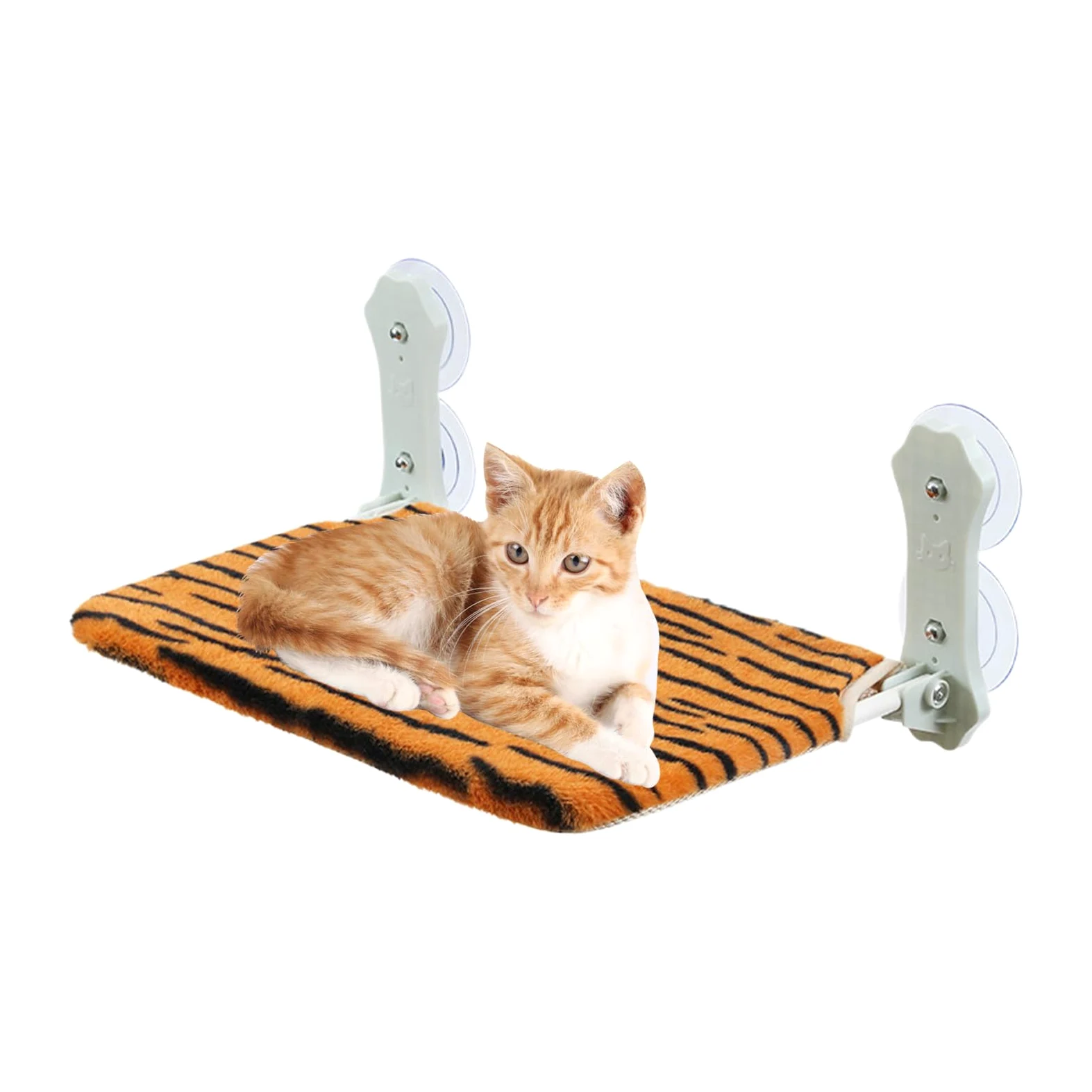 Perchoir De Fenêtre pour Chat Siège Pliable sans Cordon Doux Respirant | Couchette Avec Ventouses Puissantes Accroche Fenêtre Destiné Aux Animaux De Toutes Tailles En Intérieur Sur