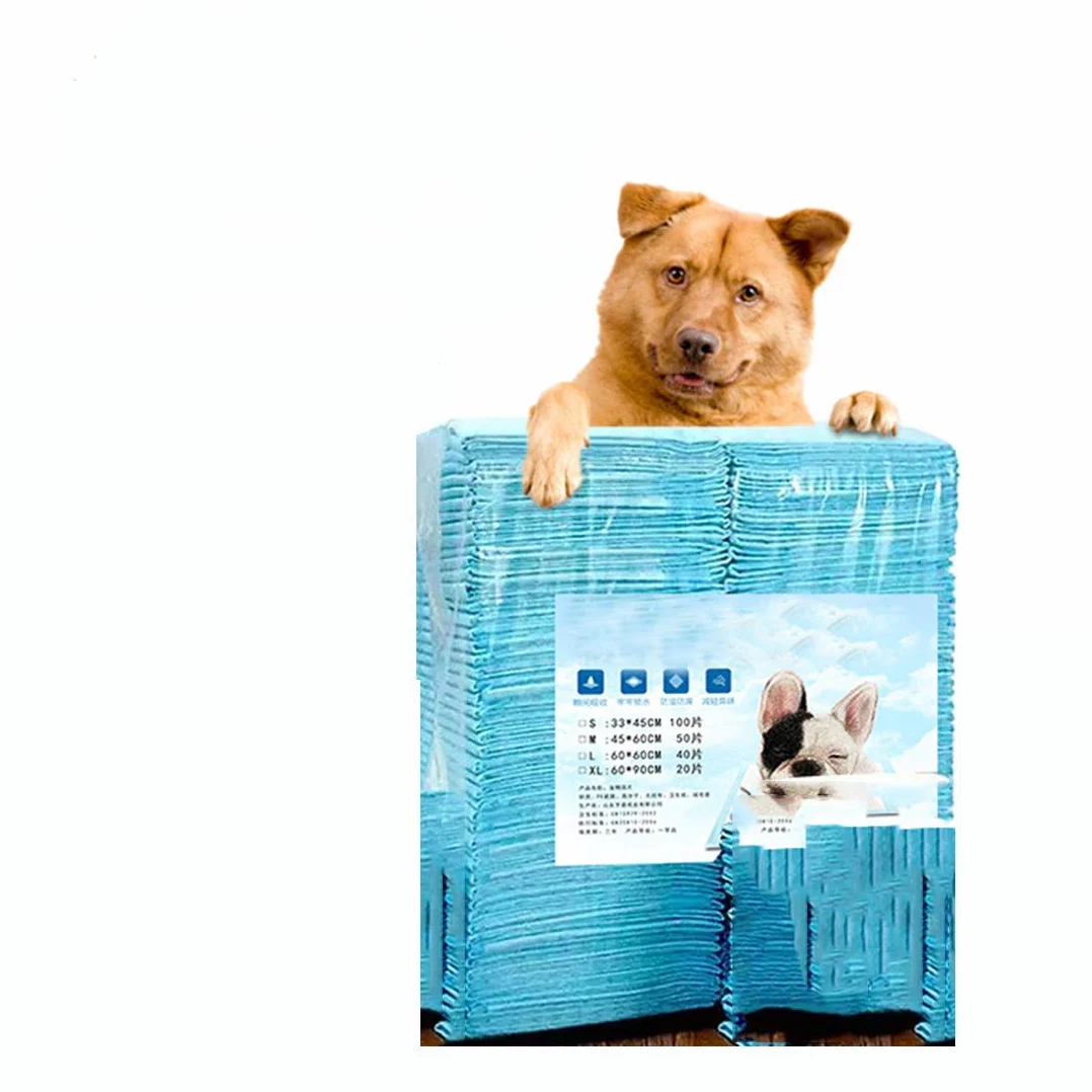 Couches de Chiot Jetables pour Tapis de Dressage pour Animaux 100 Feuilles Épaissir Le Tapis de Pipi pour Chien D'absorption d'eau de Désodorisation