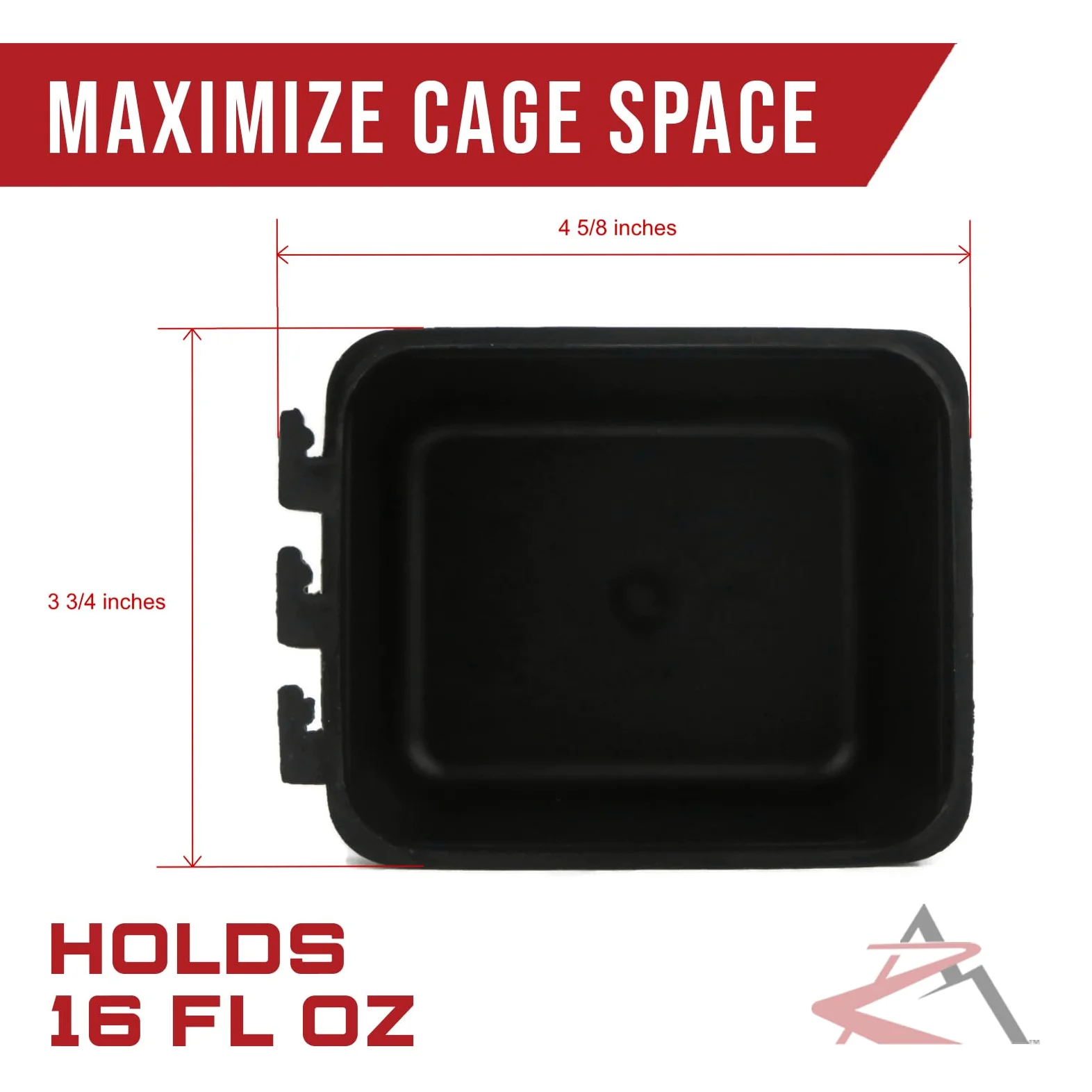 The ROP Shop | Lot de 36 gobelets cage noirs pour nourriture et eau pour volailles, canards, oiseaux, hamsters