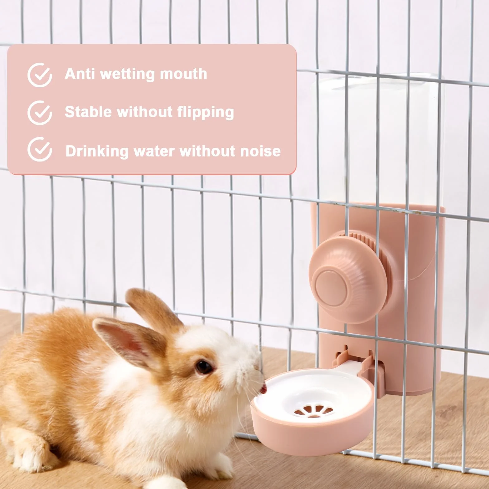 Abreuvoir Lapin 2 Pièces 600 ML Biberon Rongeur Distributeur Eau