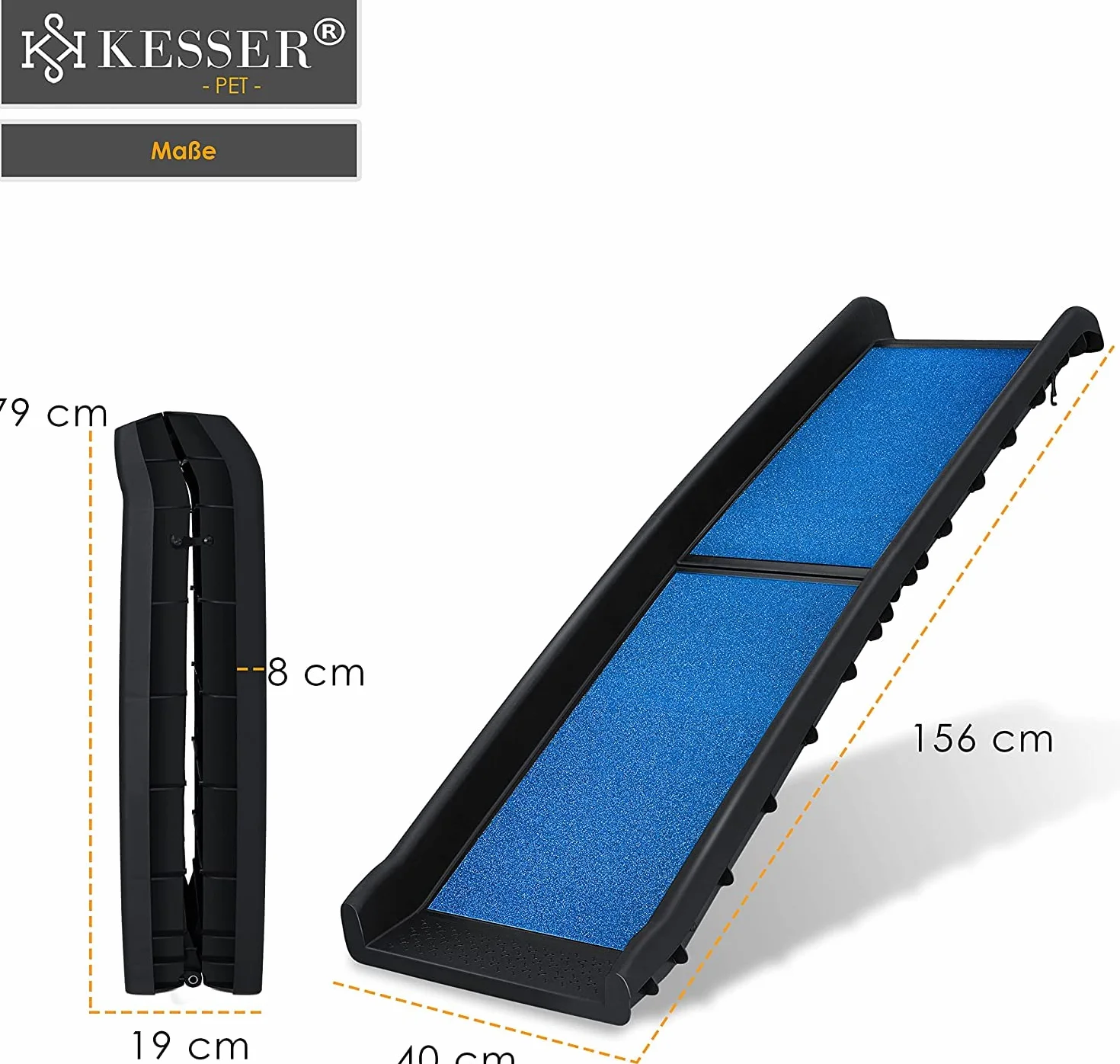 KESSER® Rampe pour Chien | Escalier pour Chien | Rampe Automatique pour Chien | Rampe de Coffre de Voiture Pliable automatiquement pour Animaux de Compagnie