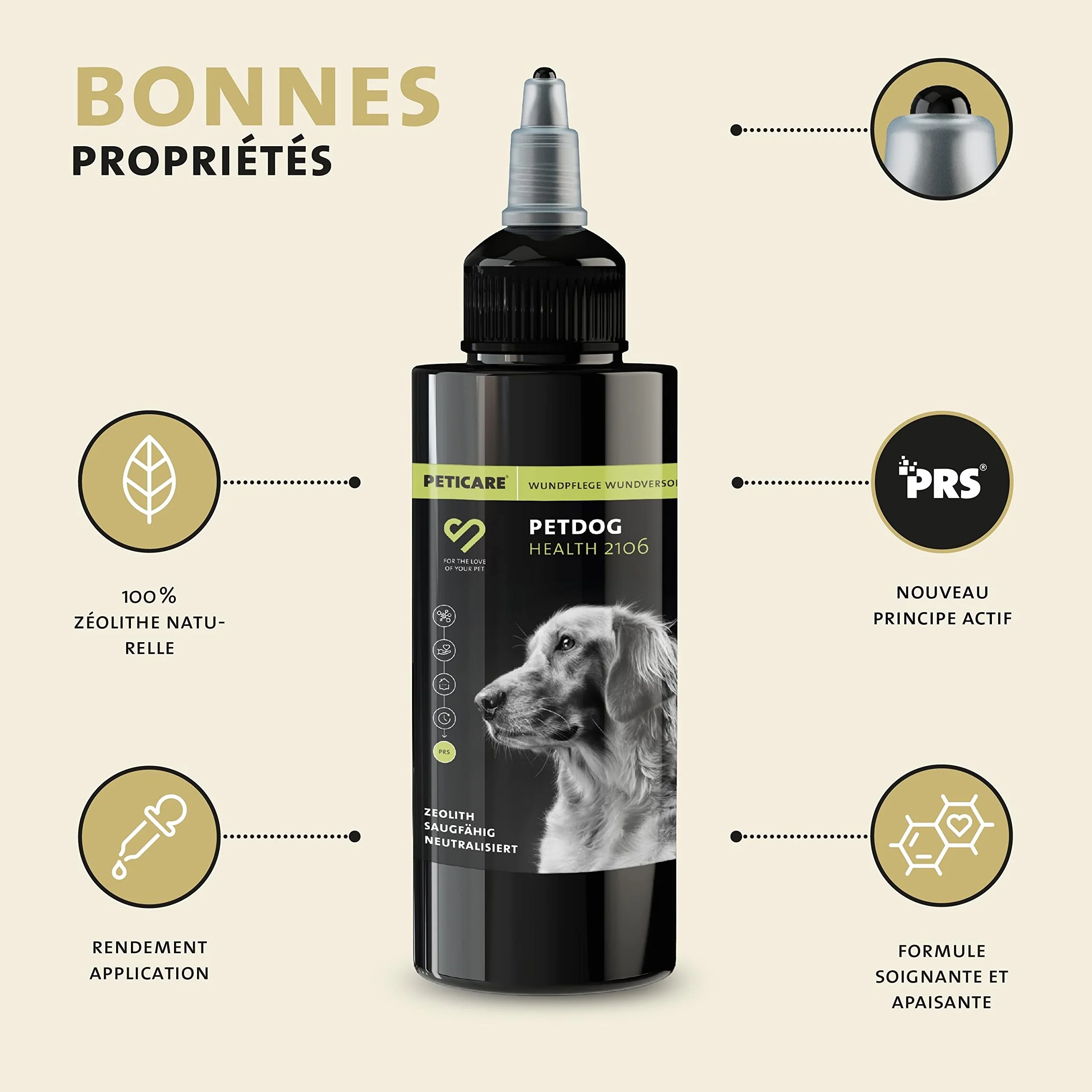 Peticare Poudre Spéciale Soin Plaies pour Chiens, Chevaux, Chats - 100% Zéolithe