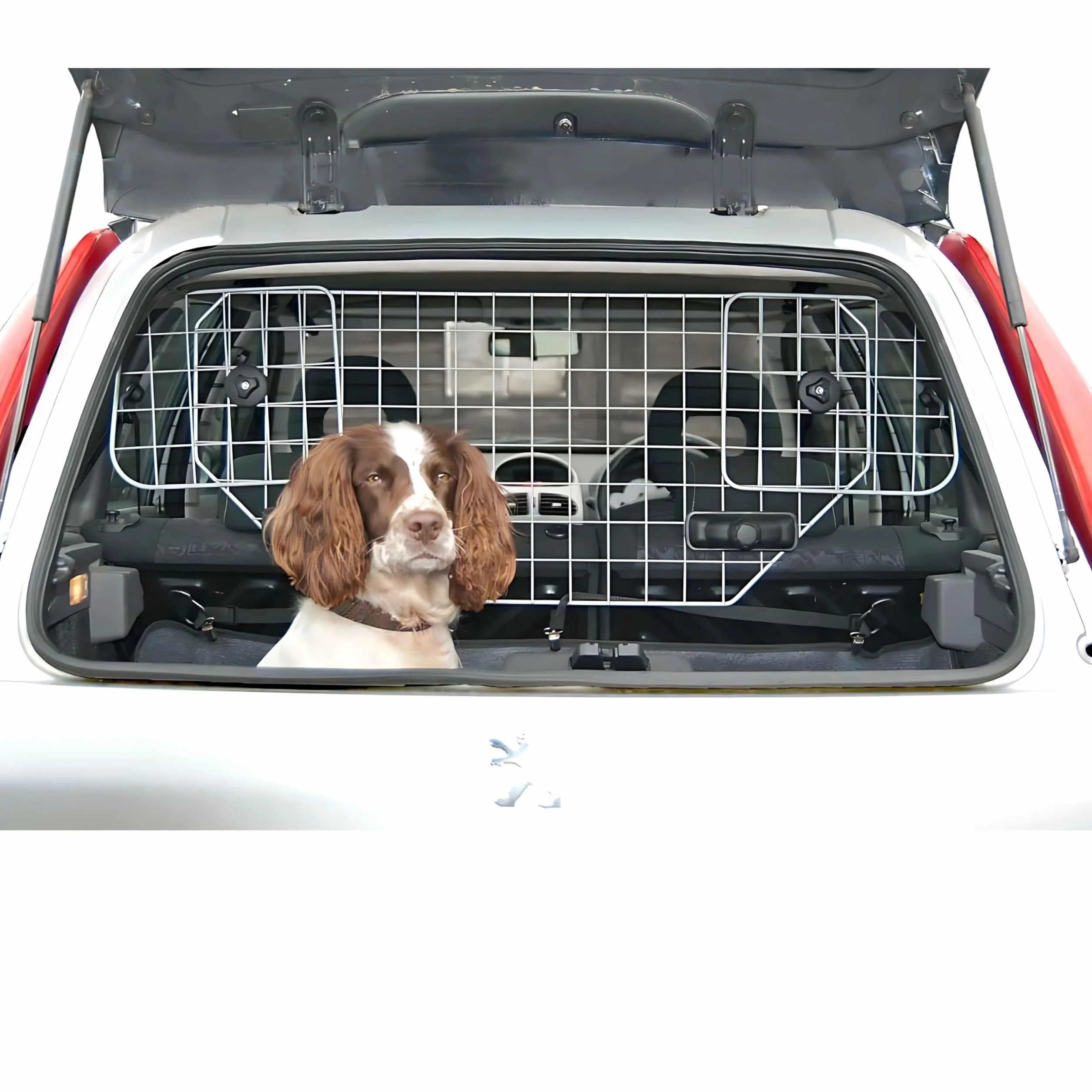 Speedwellstar Grille de Séparation Chien Coffre Voiture Universelle Réglable Barrière Mesh Métal