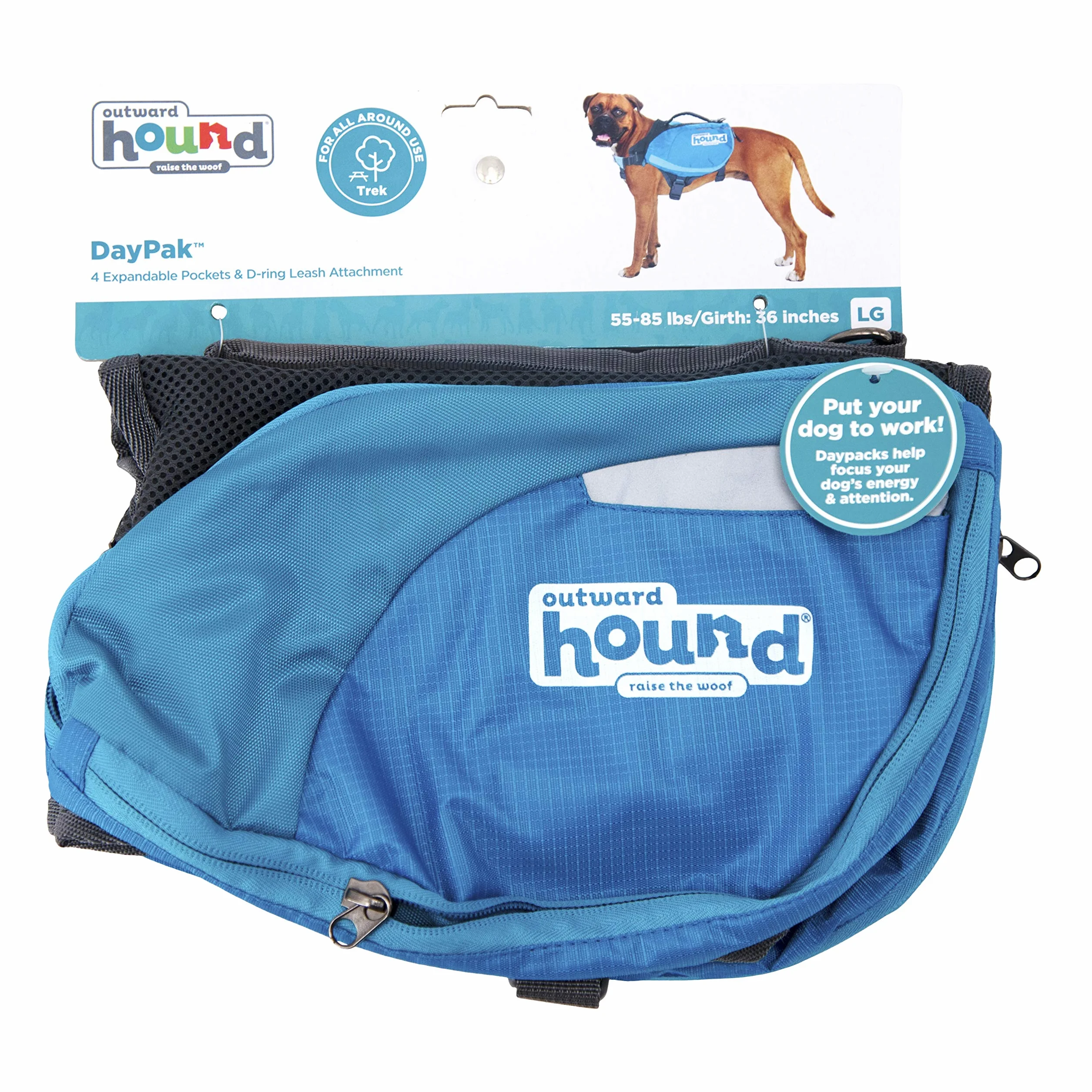 Outward Hound Daypak Sac à Dos pour Chien Grand Bleu