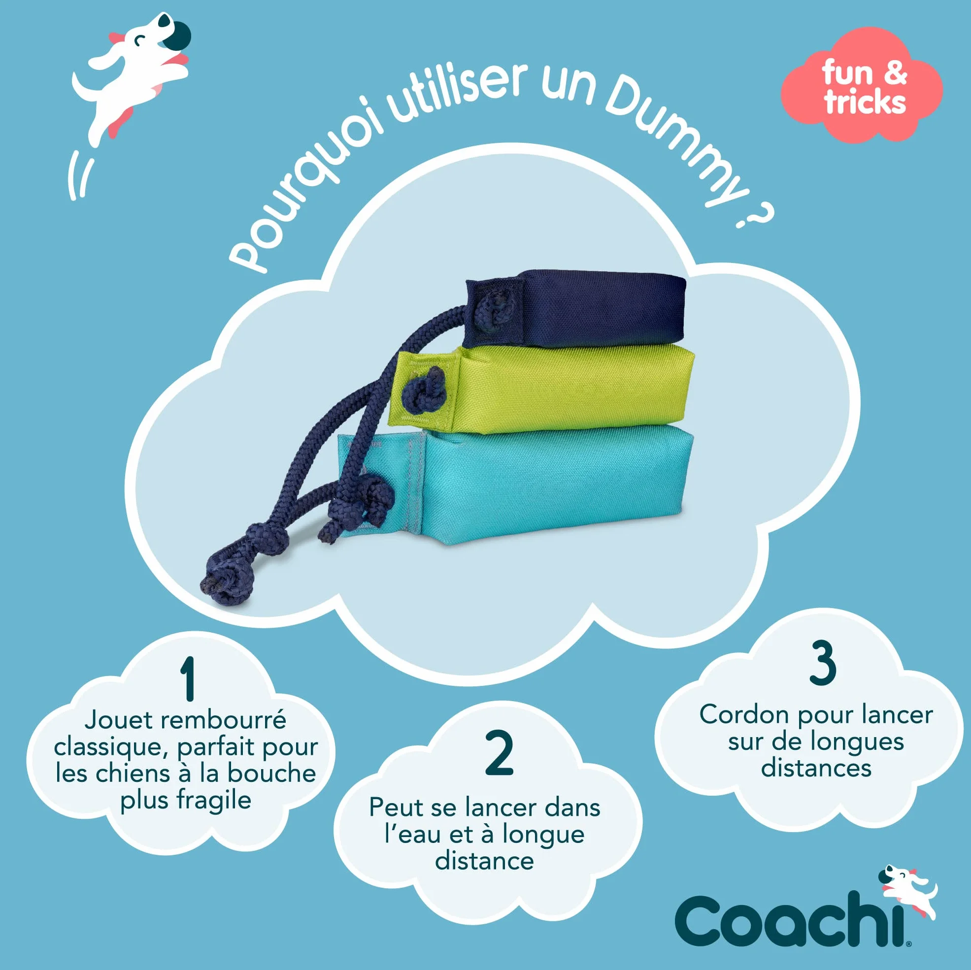Coachi Canvas Training Dummy à Lancer pour Chiens