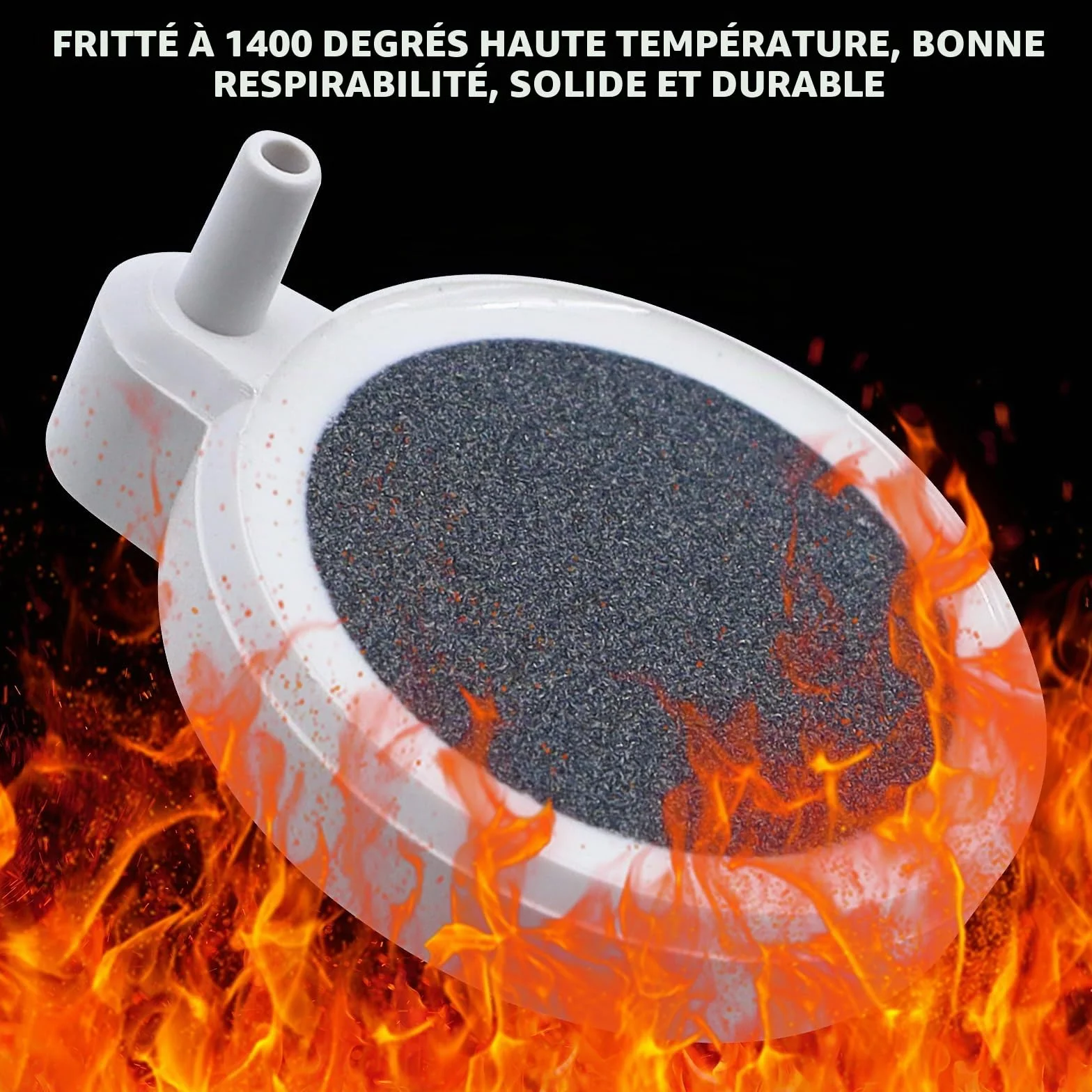 Bulleur pour Aquarium Diffuseur Air avec Clapet Anti-Retour Raccords Y Tuyau 2m 50mm