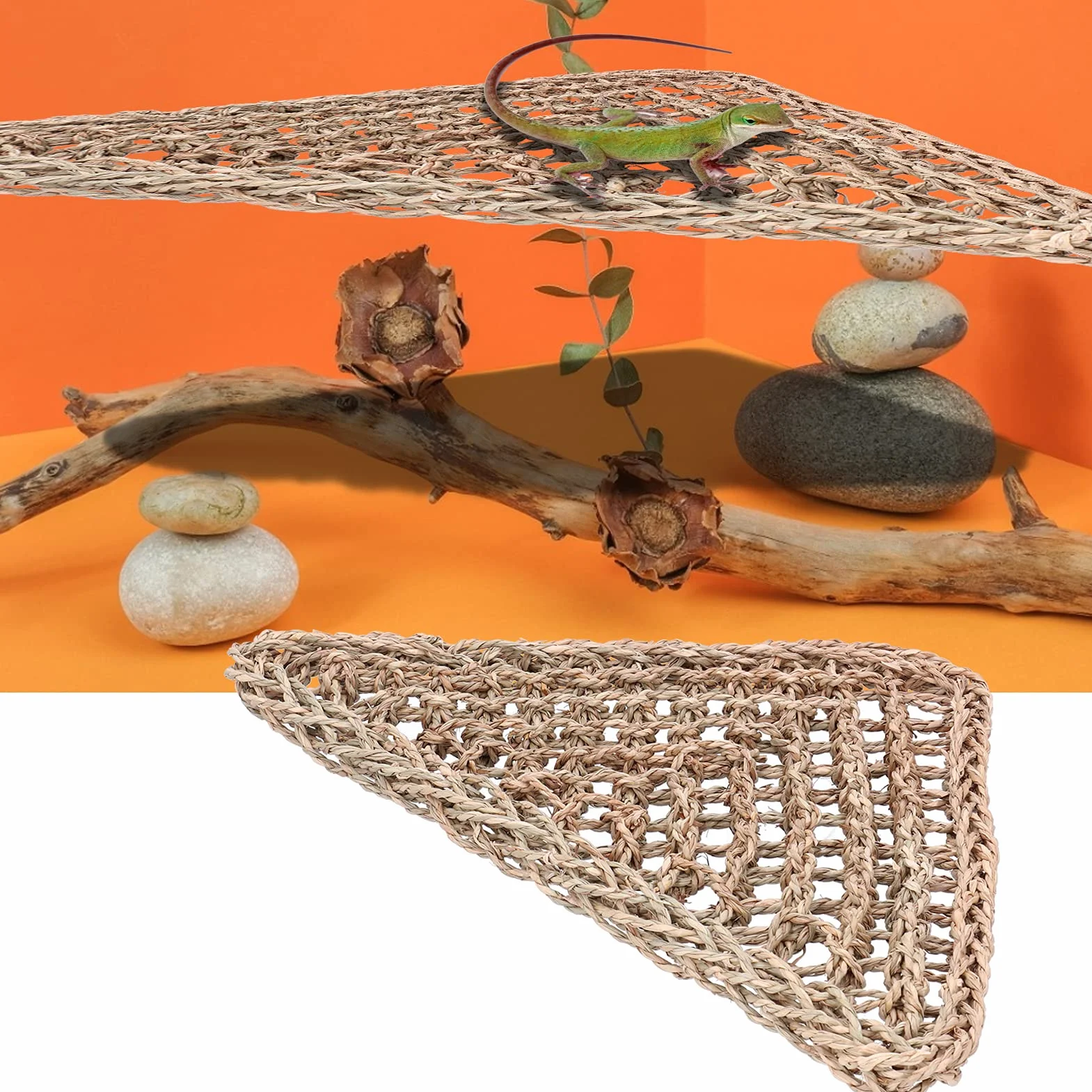 Alvinlite Hamac De Dragon Barbu Reptile Lézard Triangle 32 X 32 X 42CM