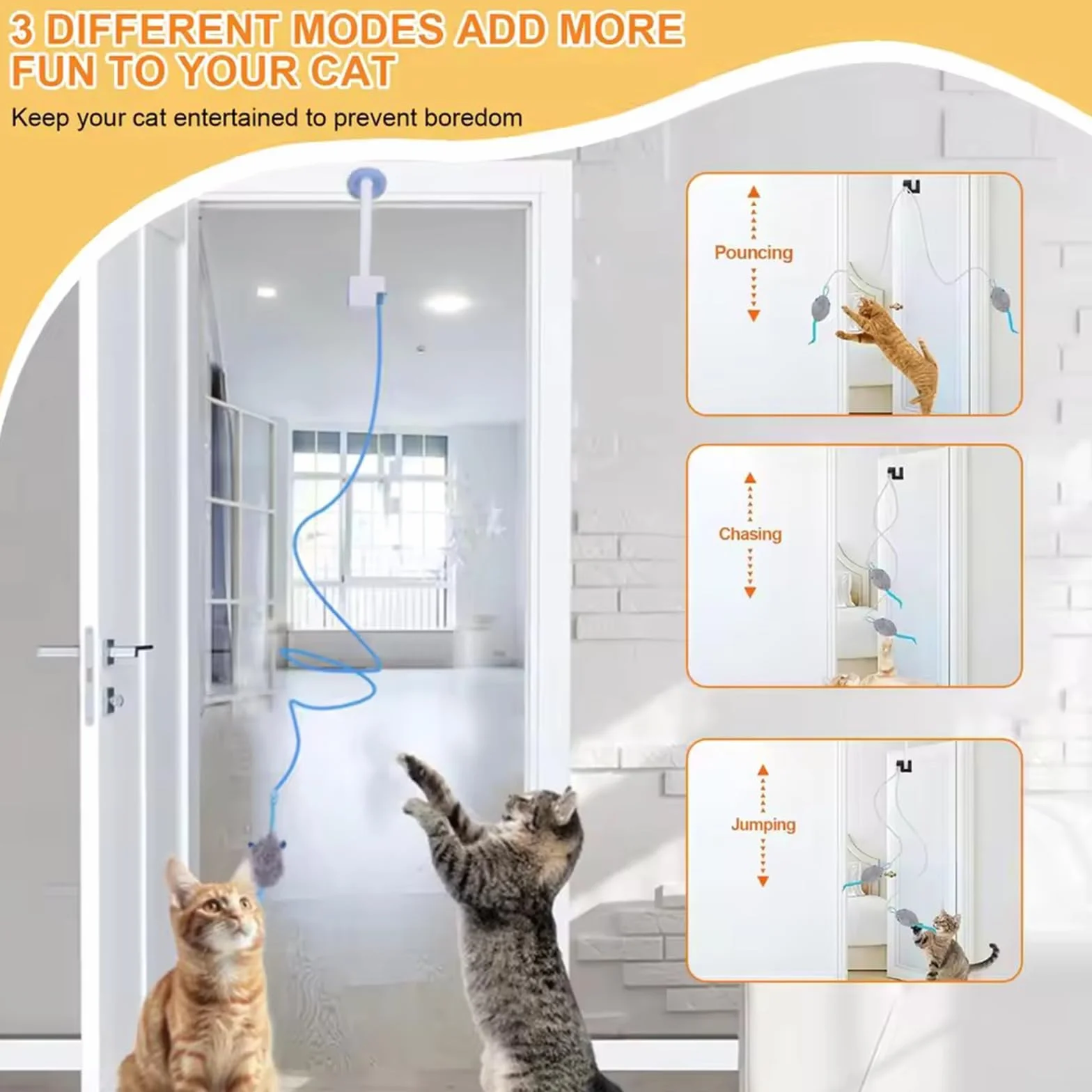 Jouet électrique interactif pour Chat avec télécommande - Mouvement Automatique 360° rechargeable USB