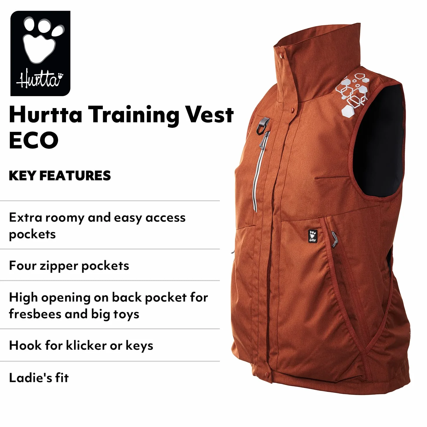 Hurtta Veste de Travail Training Vest Eco Cannelle Medium