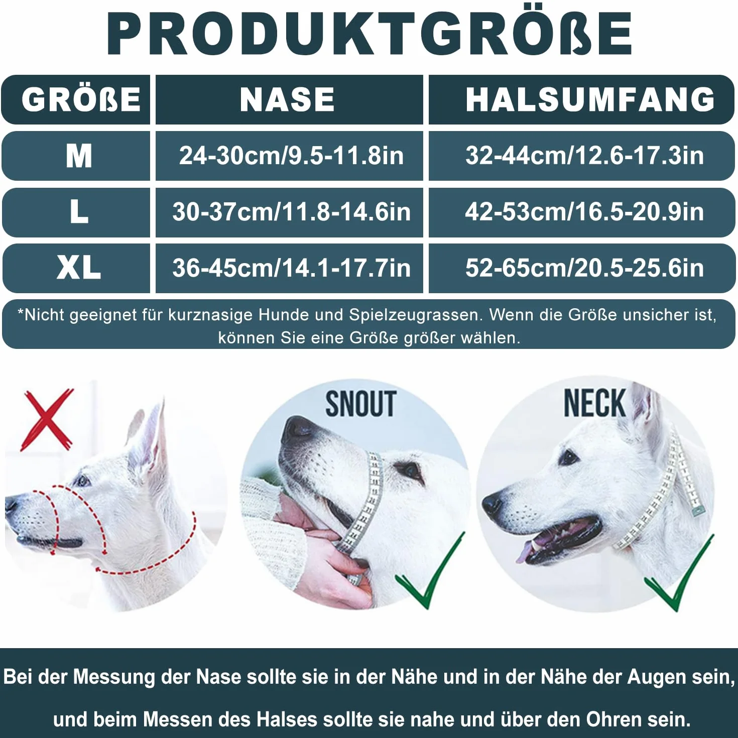 Voarge Harnais de dressage pour chien, muselière pour animaux de compagnie, facile à installer, léger, avec sangle de nez rembourrée, protège-dents pour chien, support d'entraînement pour éviter les