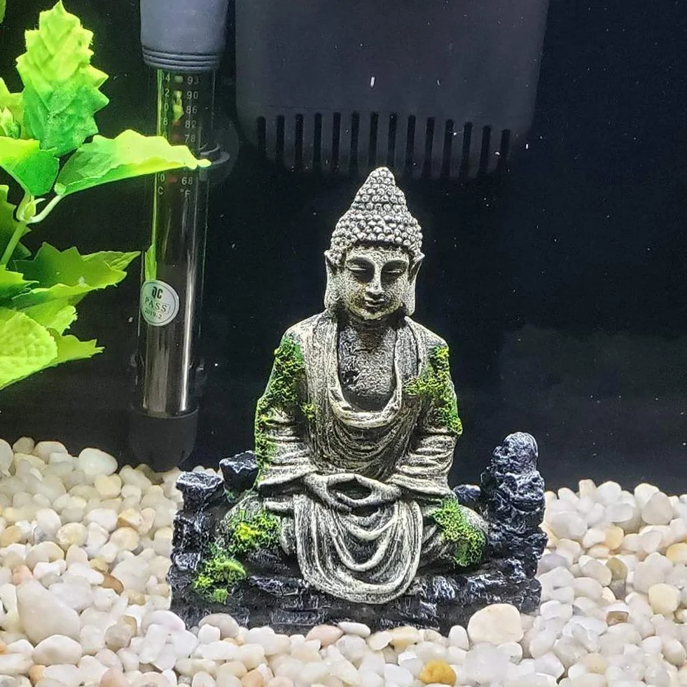 SLOCME Statue de Bouddha pour Aquarium Décoration Ornement