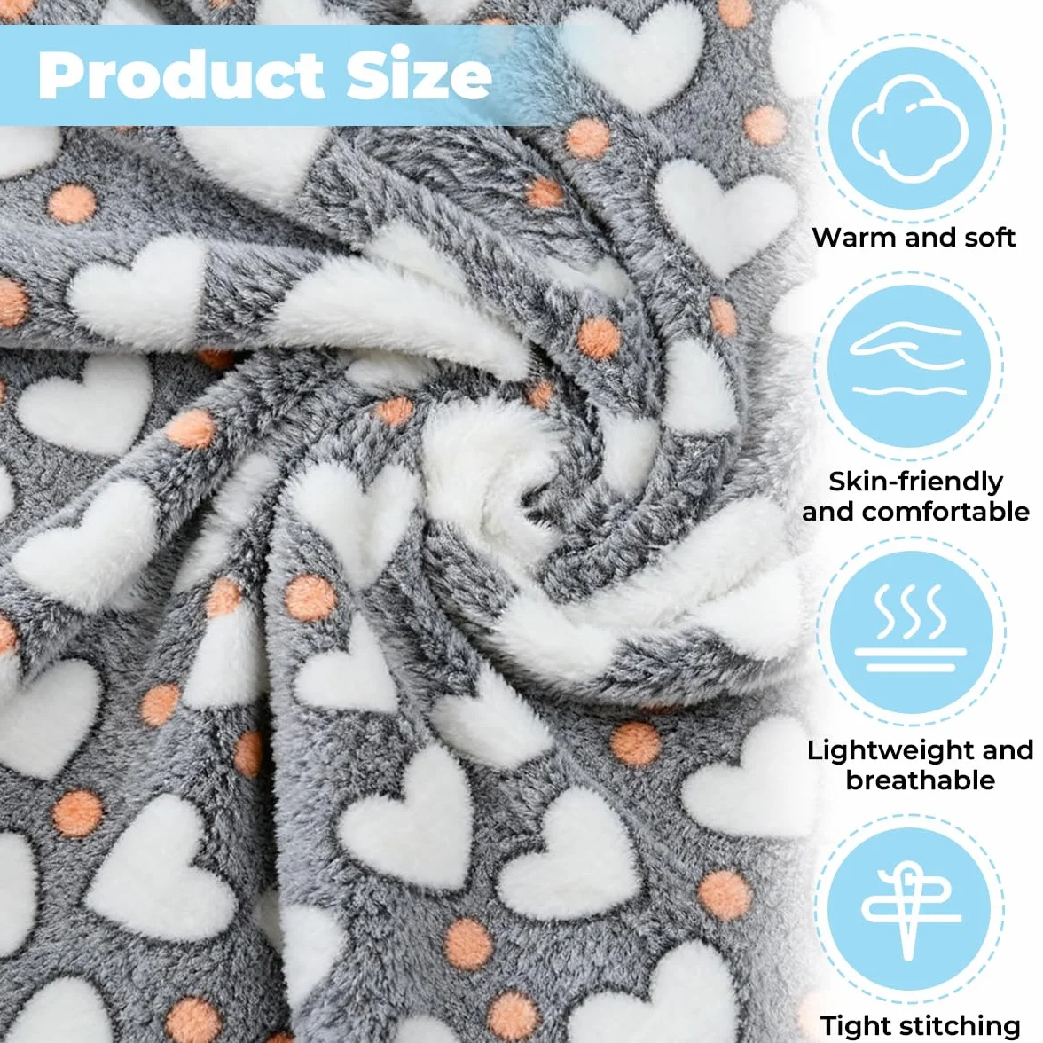 Couverture pour Chien Chat 40x60 cm Plaid Polaire Flanelle Lavable Pelucheuse