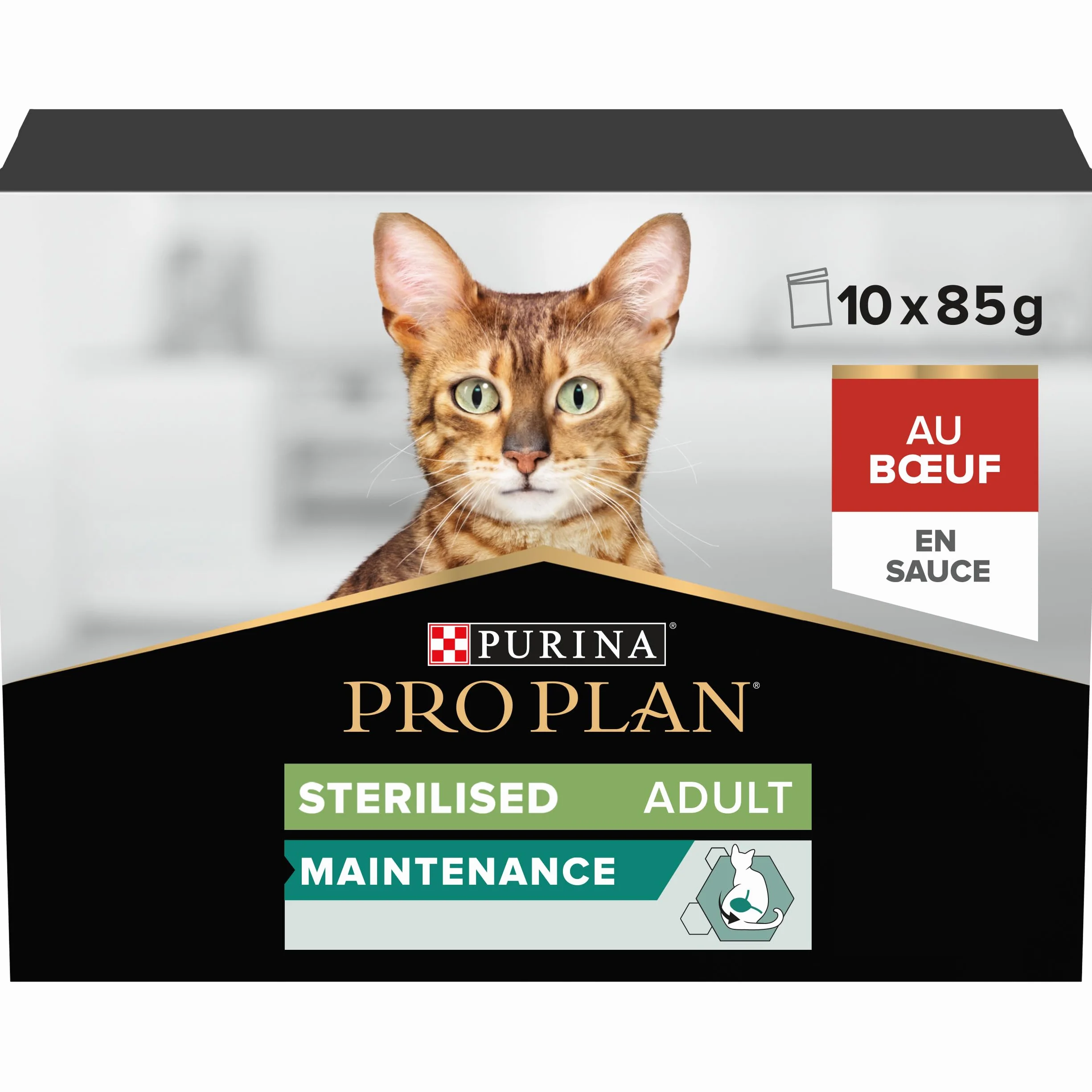 PRO PLAN Adult STERILISED MAINTENANCE Boeuf Sauce 10x85g