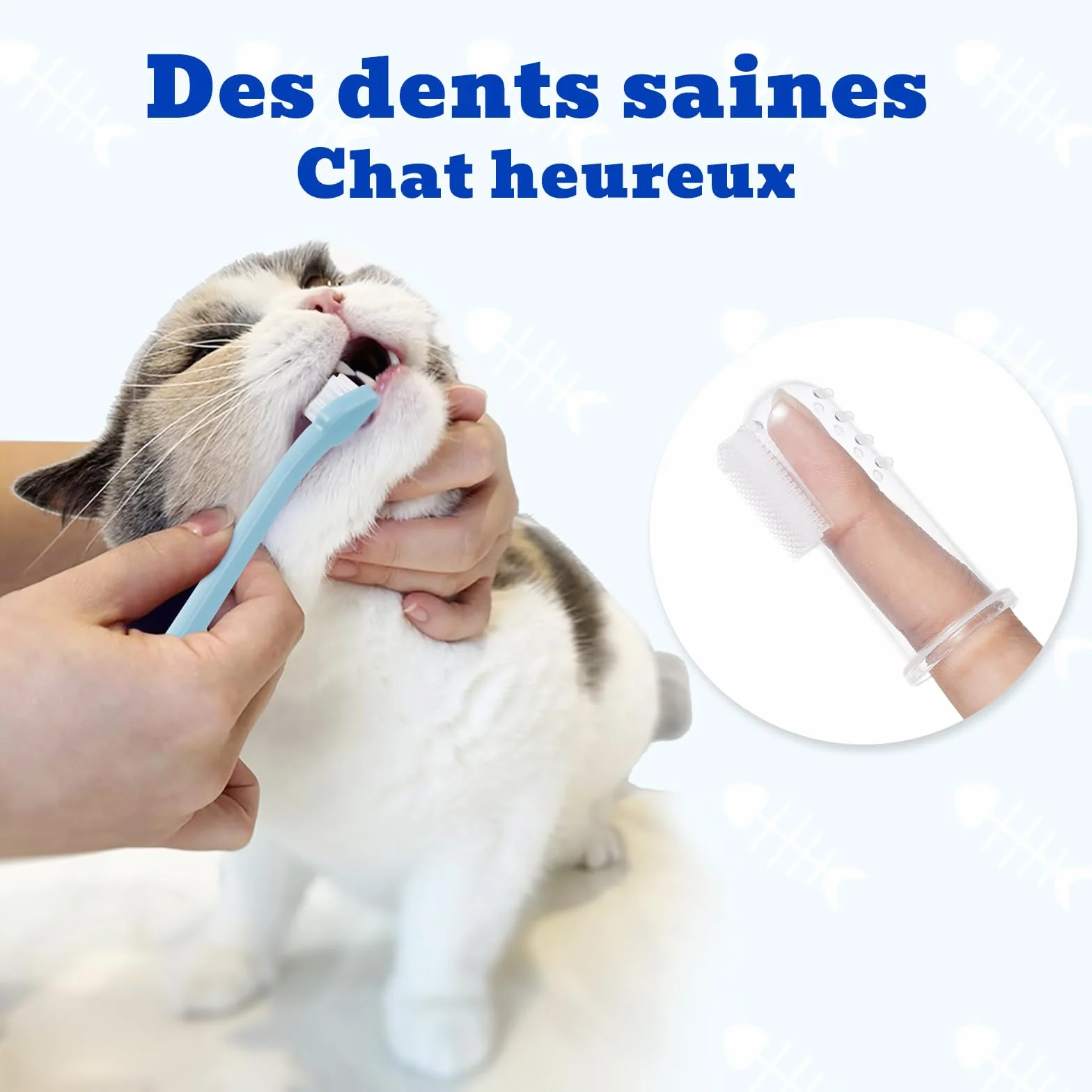 Dentifrice Chat Goût Thon Brosse à Doigts Brosse à Dents Poils Souples 30g