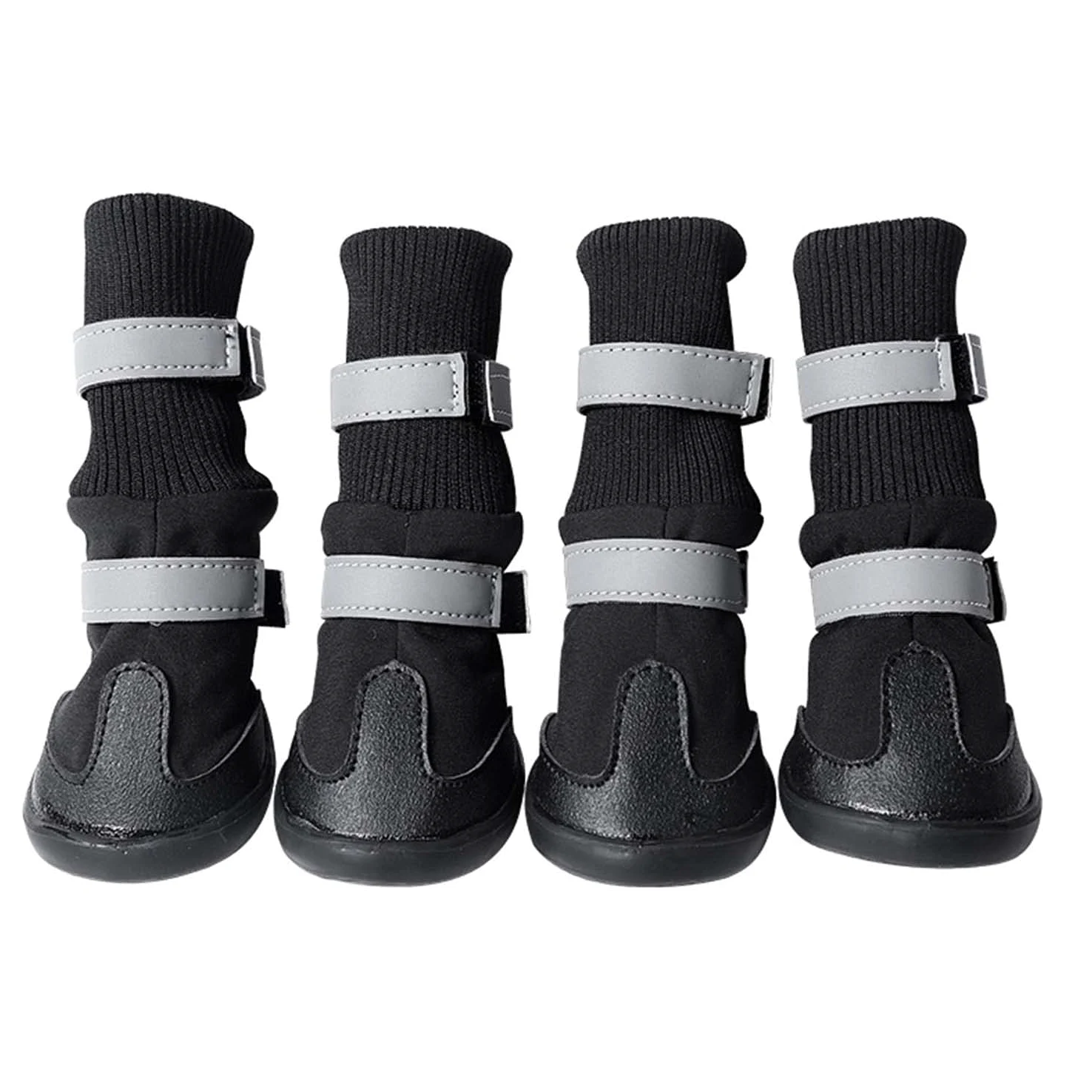 Bottes Imperméables pour Chien Hiver Réfléchissant Pet Shoes Outdoor Anti-Slip Snow Booties Patte Protecteur pour Moyen Grands Chiens