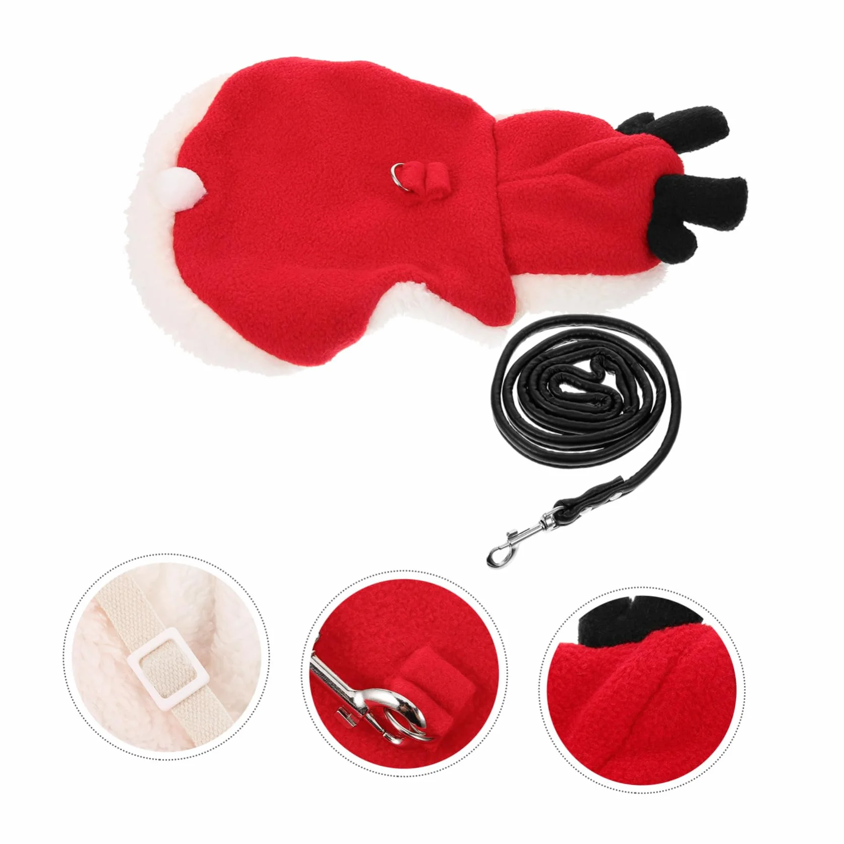 Harnais Lapin Nain Réglable avec Laisse pour Promenade Sécurisée Vêtement Noël Confortable Petits Animaux