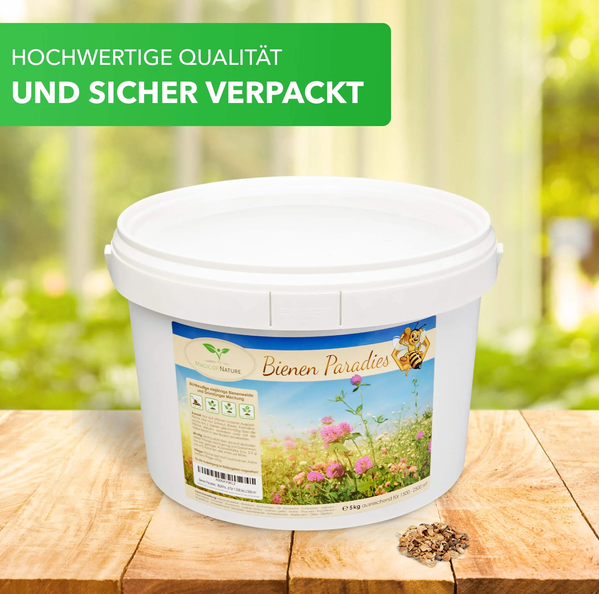 Magic of Nature Mélange Graines Fleurs Prairie Fleurie Mellifère 5kg 20 Variétés 1500-2500 m²