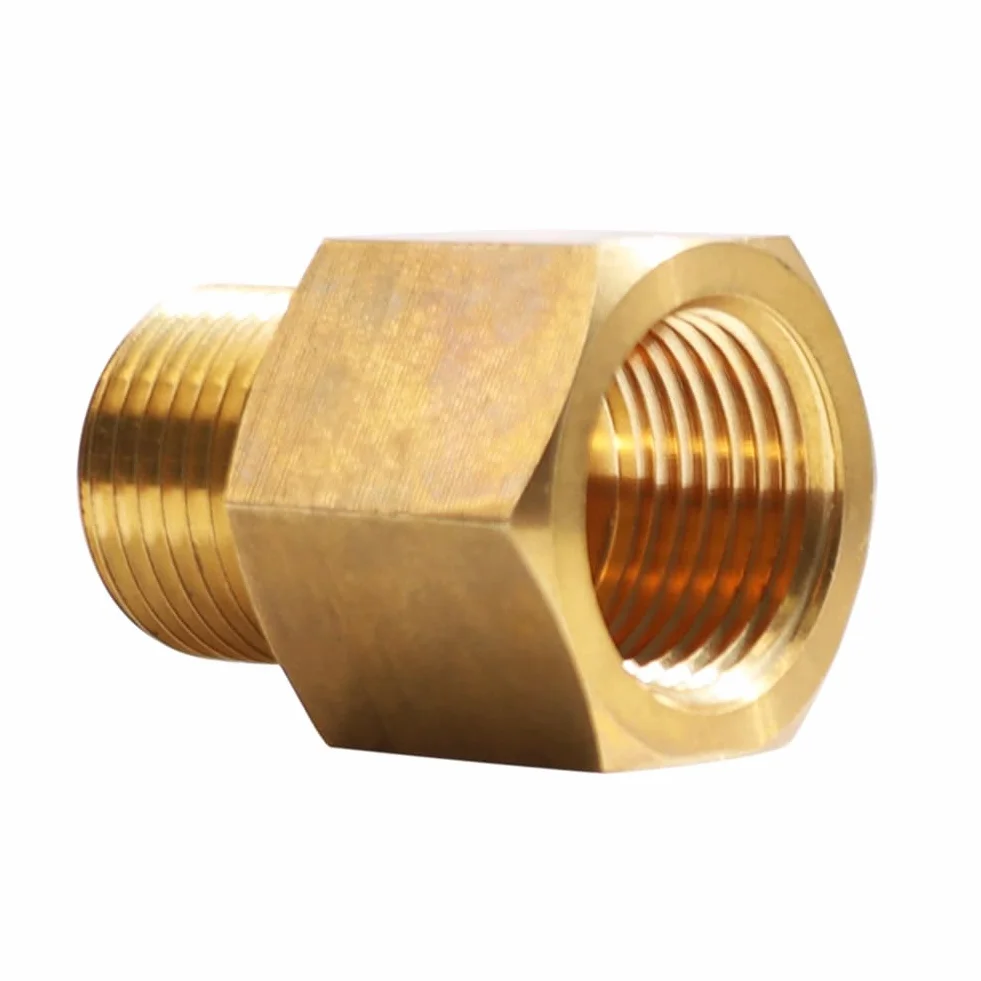 Adaptateur Convertisseur Réservoir Cylindre CO2 W21.8-14 Laiton Couleur Cuivre avec Valve RPV pour Aquarium Fish Tank