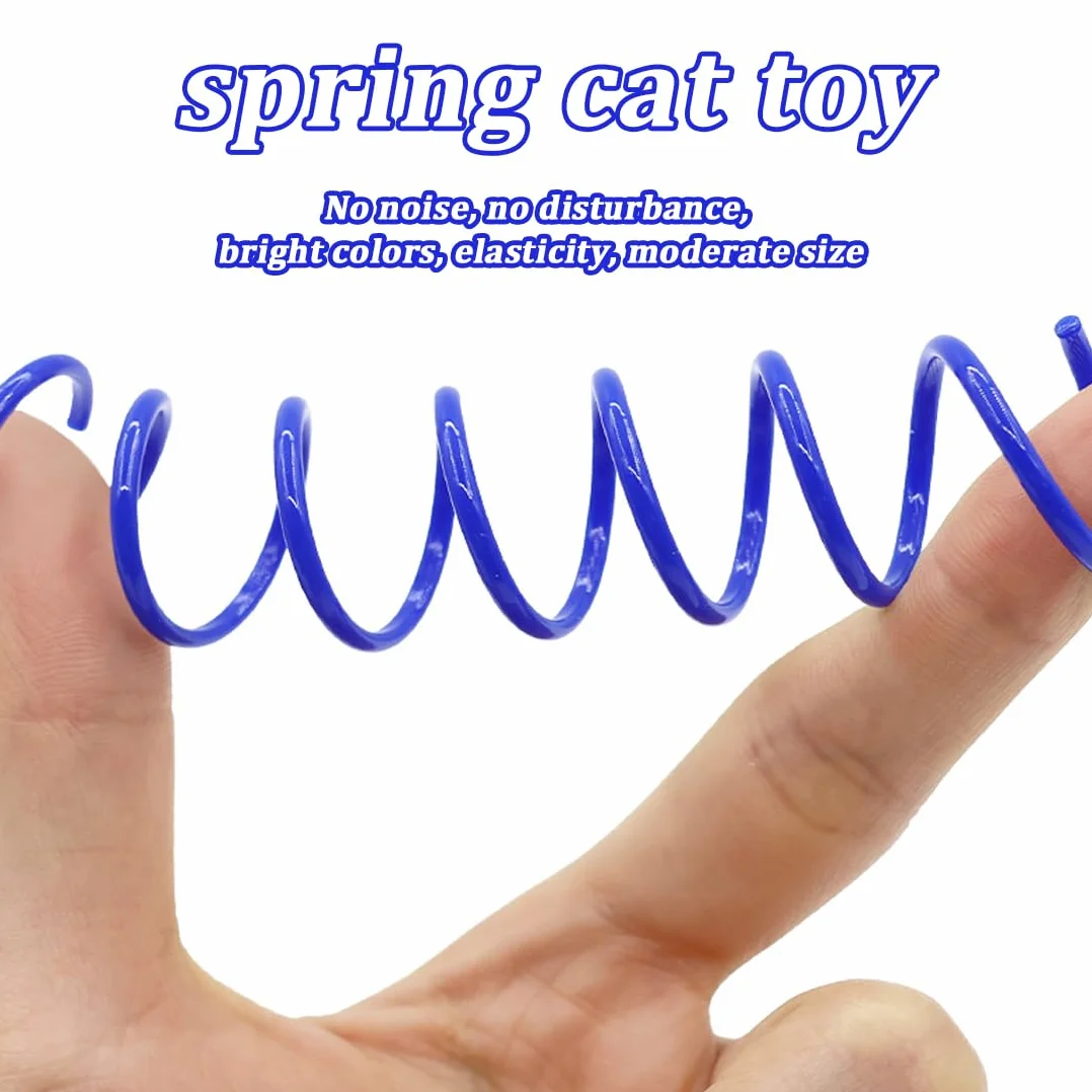 Jouet à Spirale pour Chat en Plastique Pliable, Jouet Coloré à Ressorts pour Animaux de Compagnie