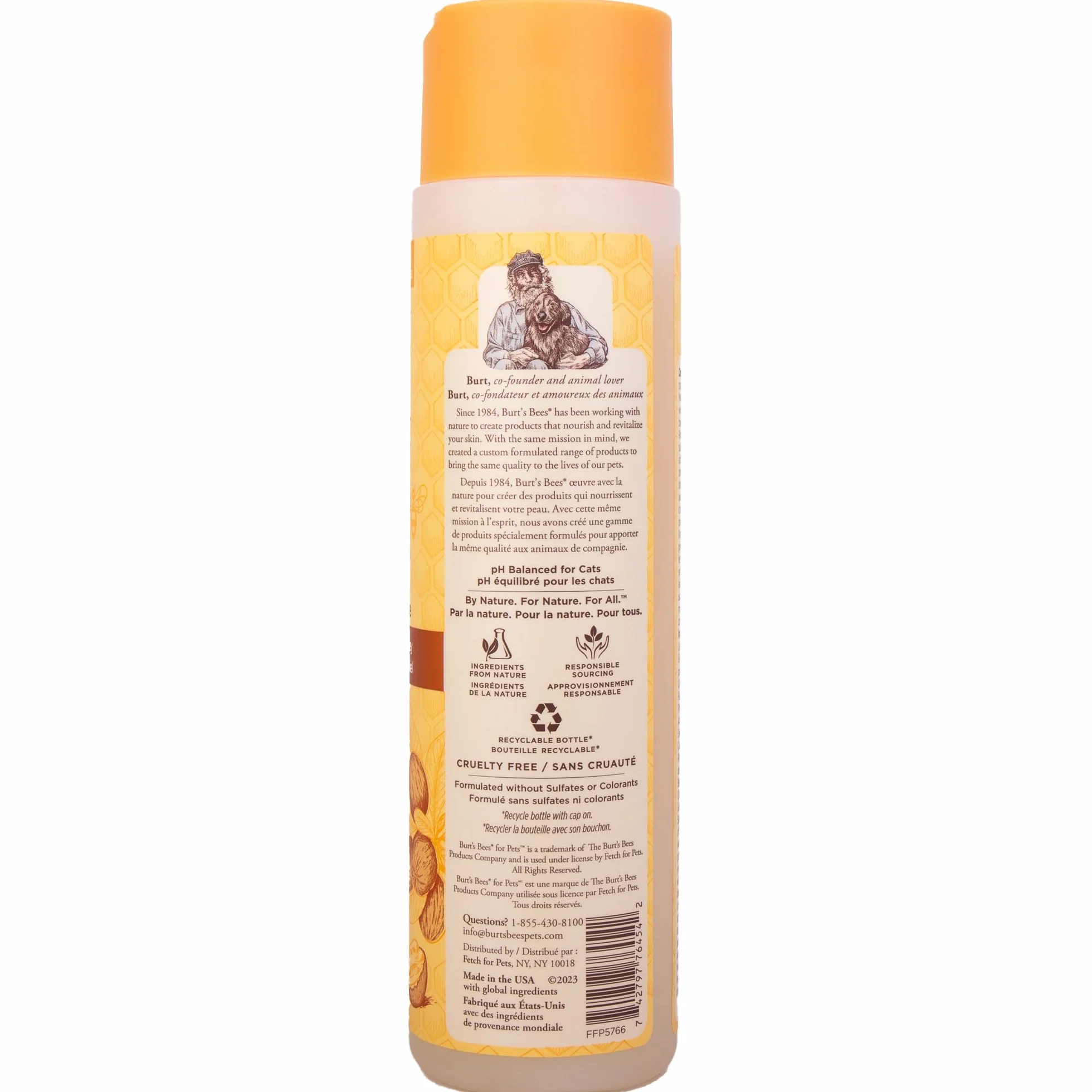 Burt's Bees Shampooing hypoallergénique pour chat Soin naturel