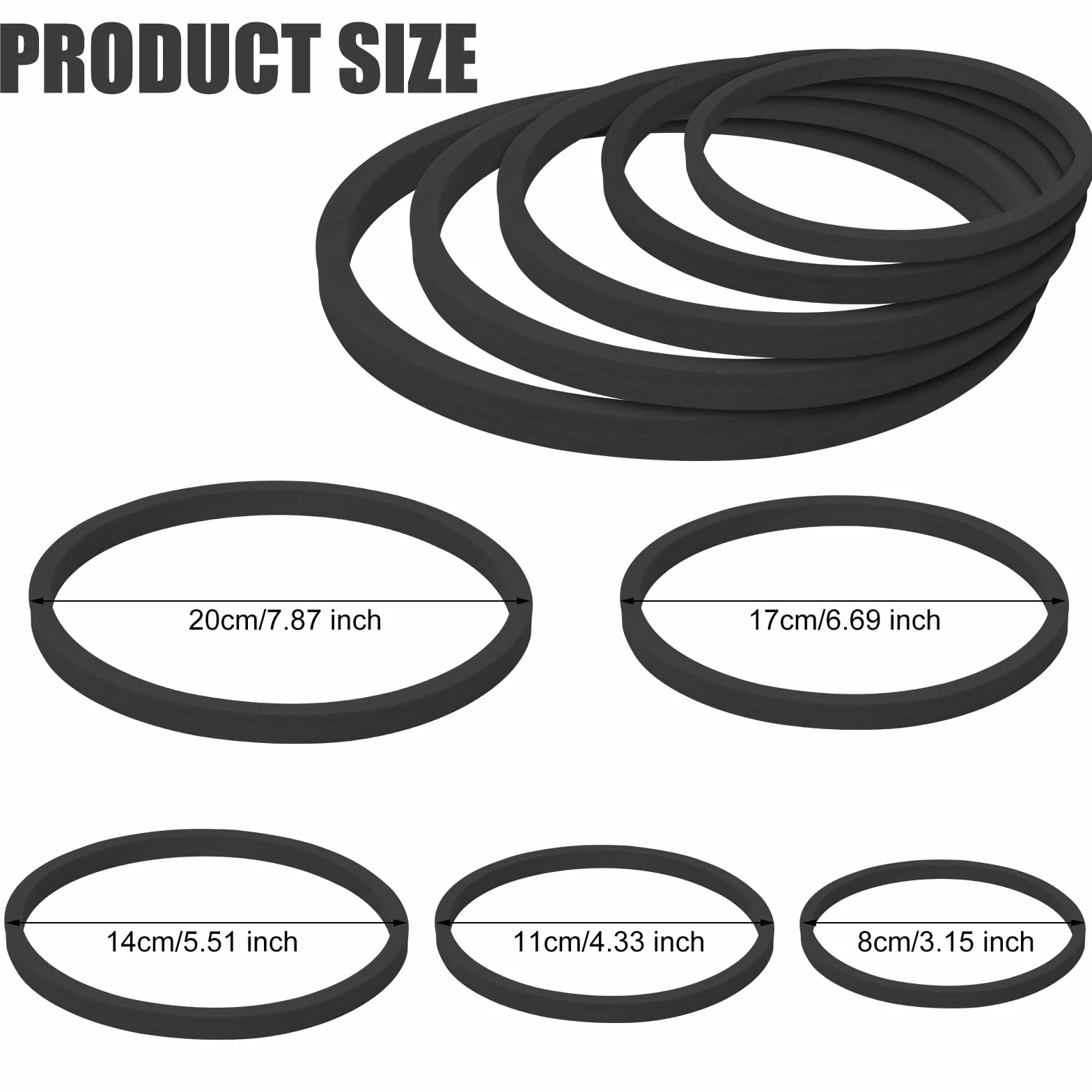 PEUTIER 5 Pièces Anneaux Flottantes Aquarium Mousse Anneau Alimentation Poisson Noir