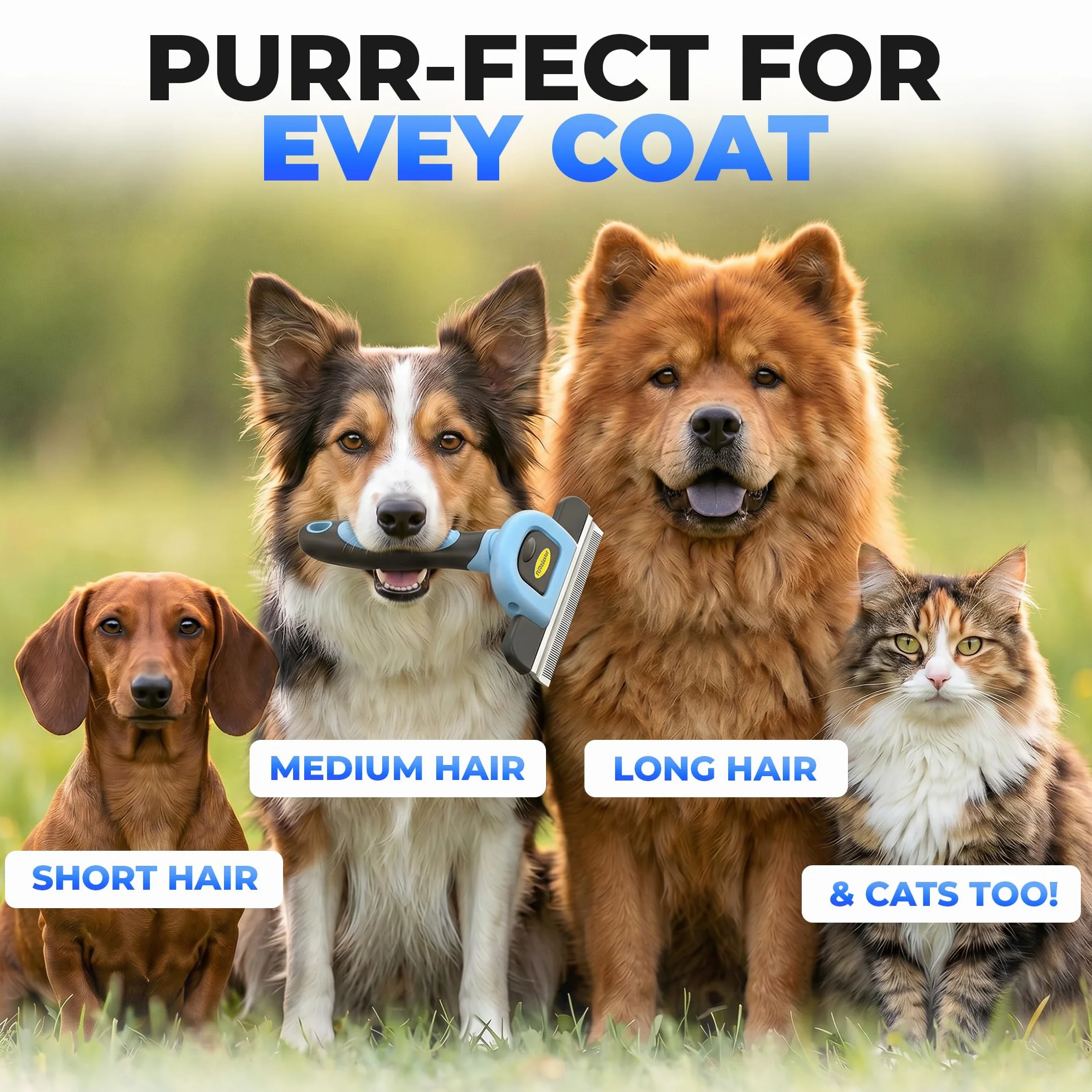 DakPets Outil de toilettage pour chiens et chats Brosse peigne