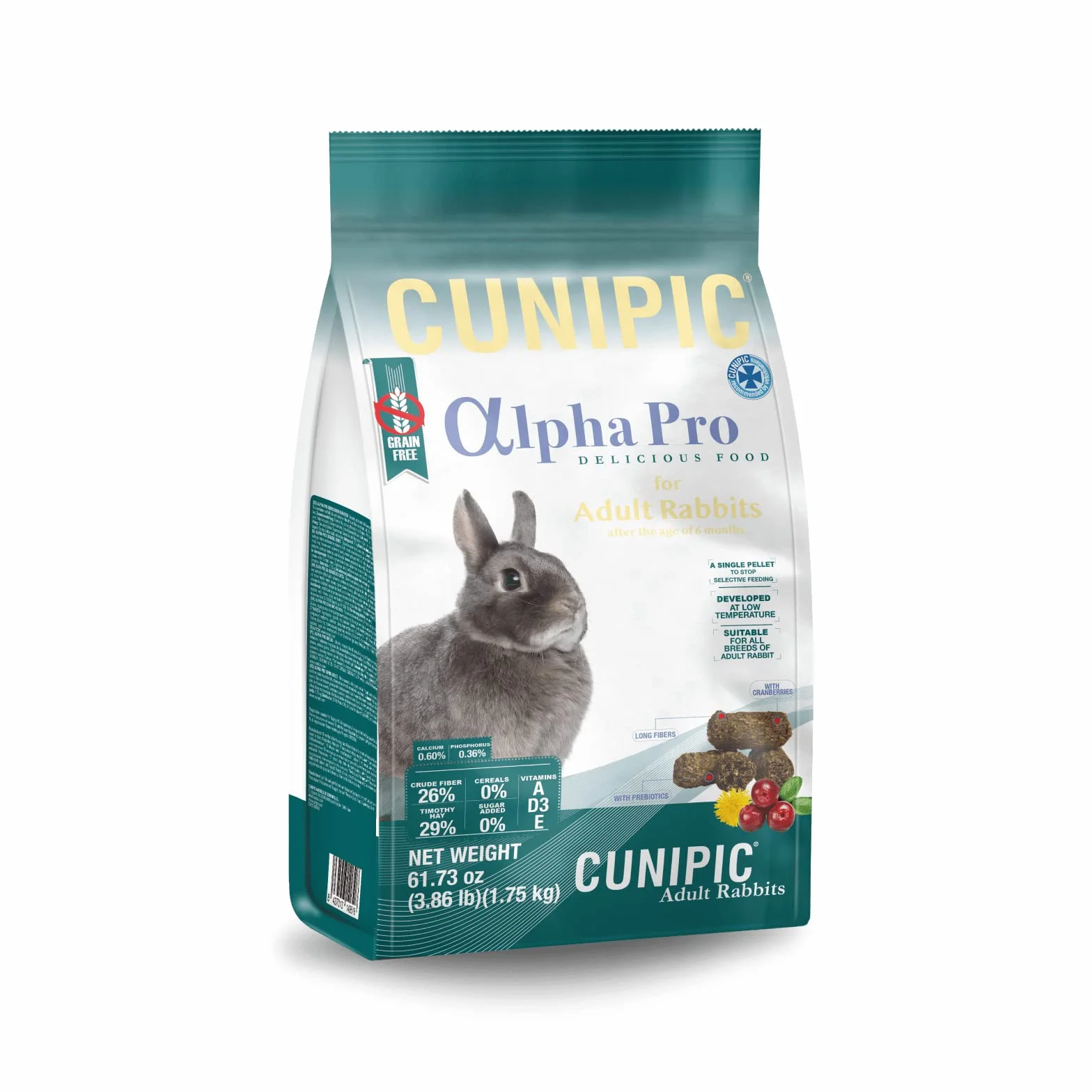 CUNIPIC Alpha Pro COMIDA Conejo Adulto 1,75KG