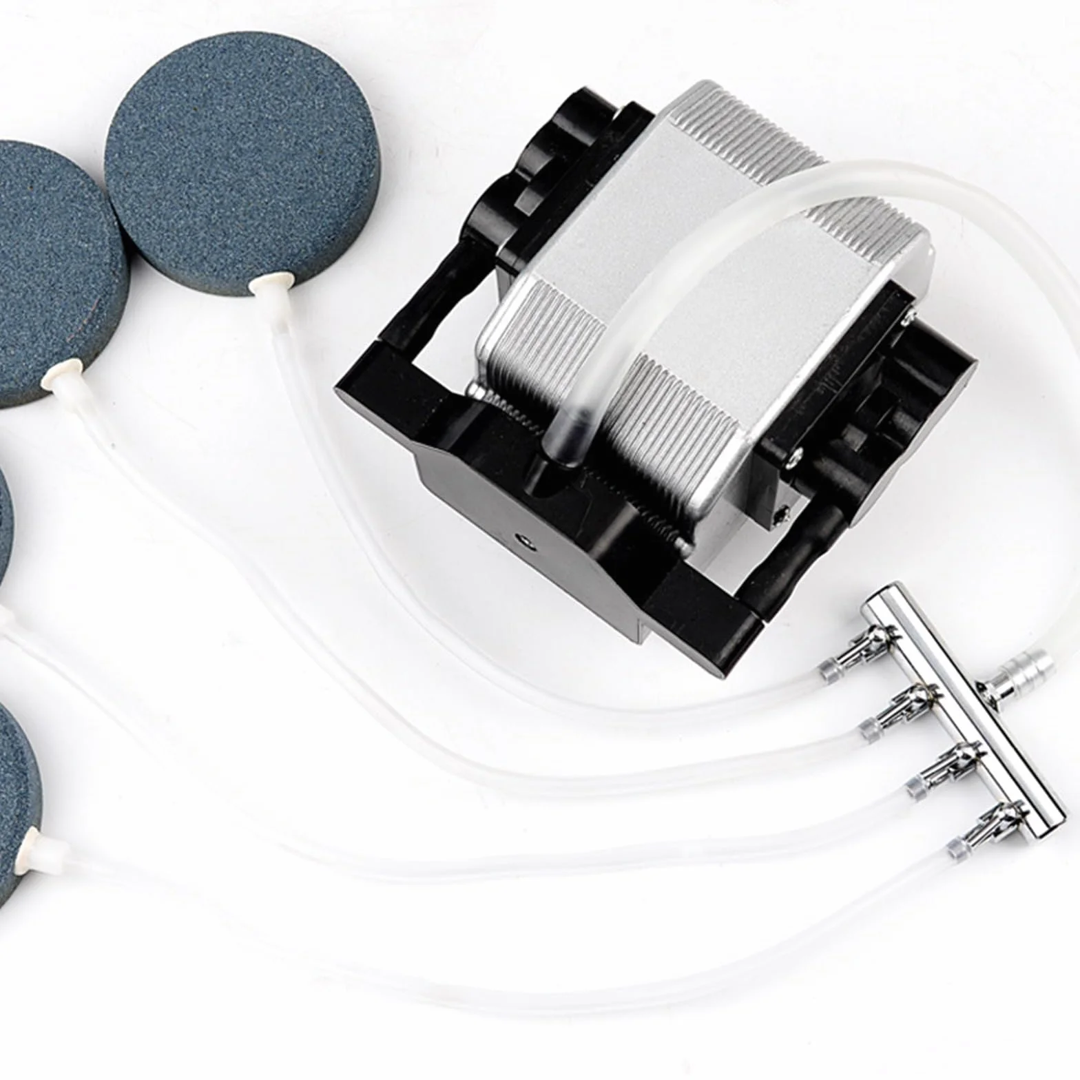 Distributeur d'air aquarium acier inoxydable entrée 8 mm sortie 4 mm régulateur flux clapet anti-retour réglable