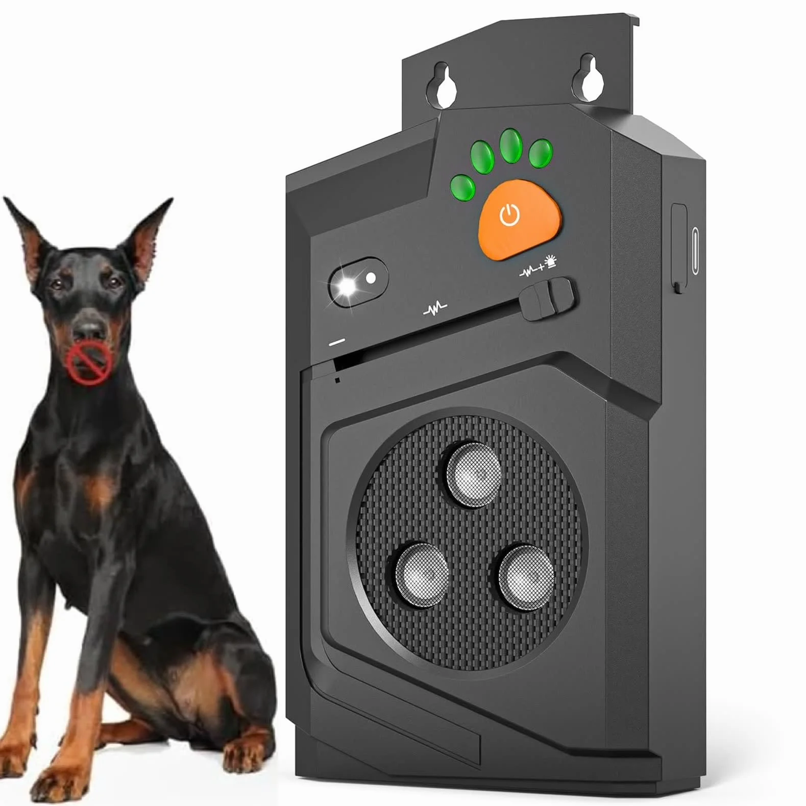 Anti Aboiement Chien Ultrason Puissant IP56 15m USB Rechargeable 3 Modes