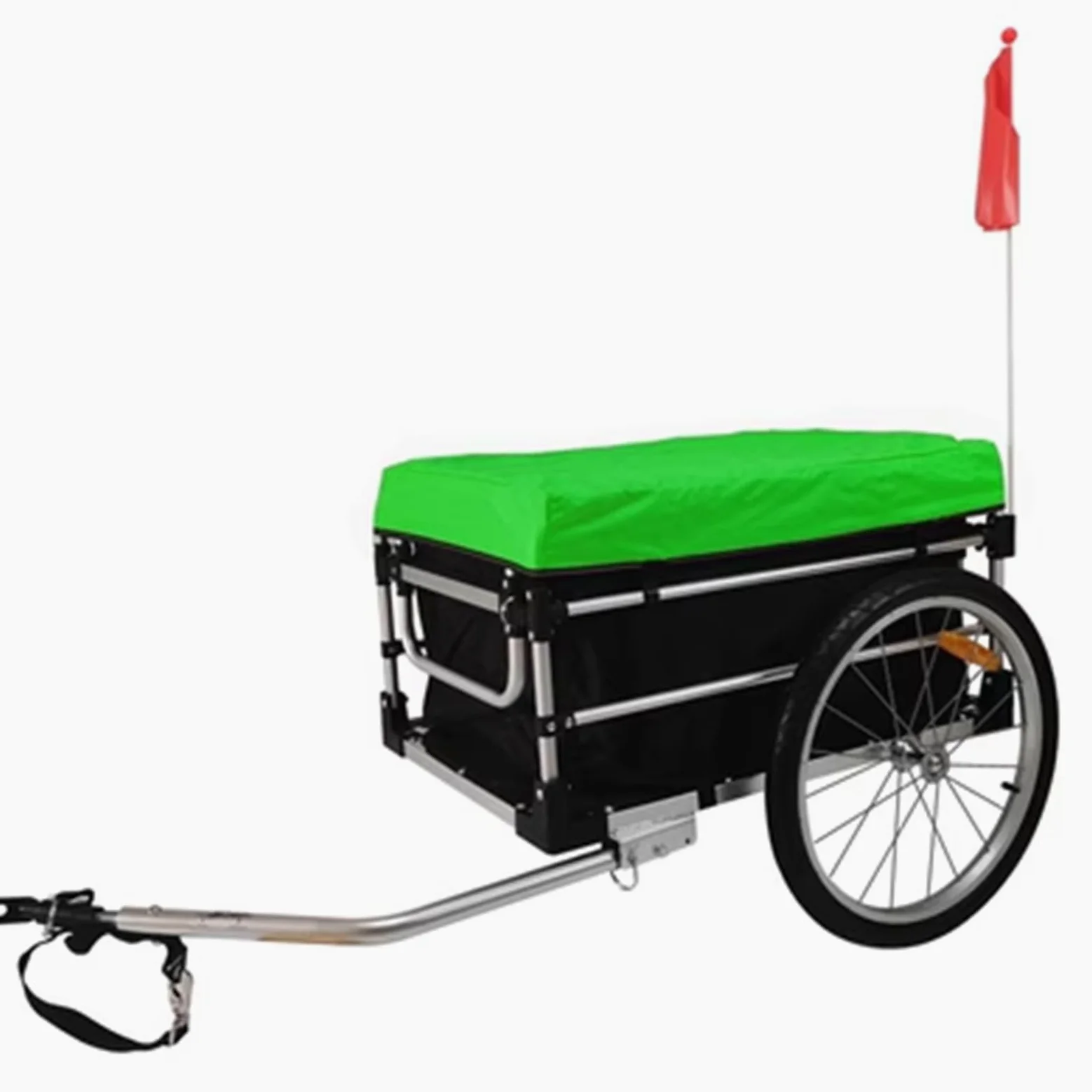 Remorque de vélo pour le camping et les aventures tout-terrain, design pliable pour un rangement et un transport faciles, compatible avec les vélos électriques