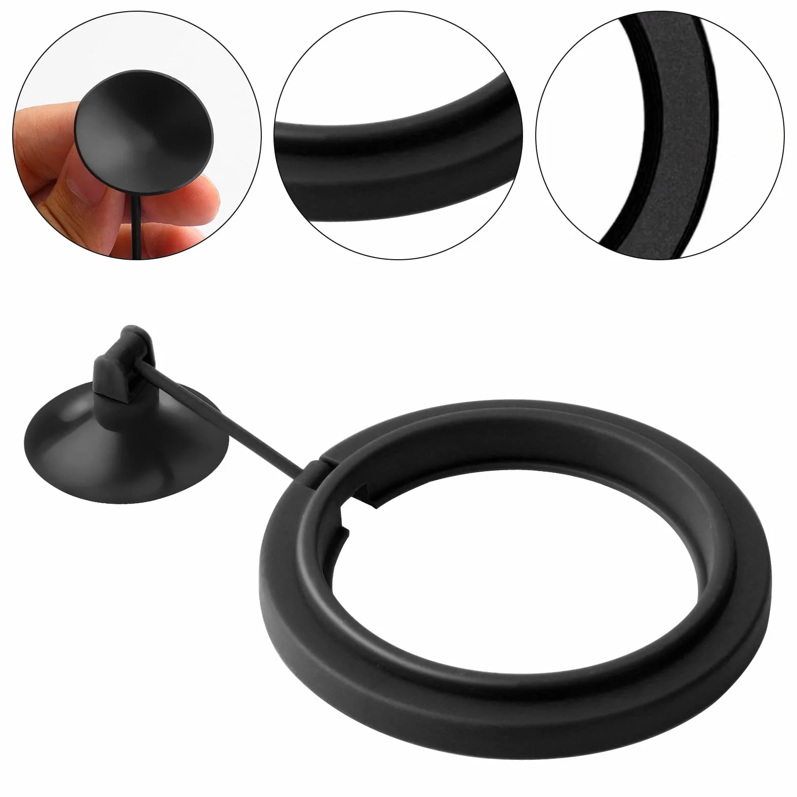 Anneau de Nourriture pour Poissons 2 pièces Distributeur Aquarium Accessoires Tortue Cercle Guppy Bettas Noir
