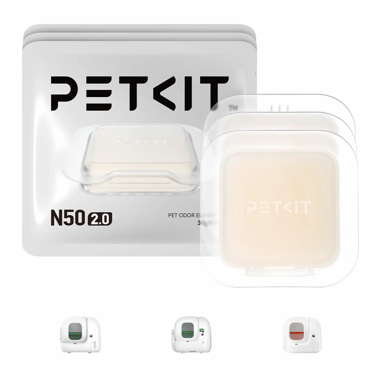 PETKIT PURA MAX PURA MAX 2 Désodorisant Autonettoyant Bac à litière, Parfum Longue Durée, Haute Sécurité, Non Irritant, Utilisation Durable (3 paquets)