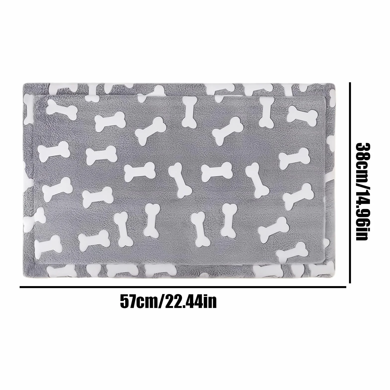 Tapis de lit pour Chien Housse Lavable Mousse à mémoire de Forme imperméable Base antidérapante Doublure Lavable Amovible