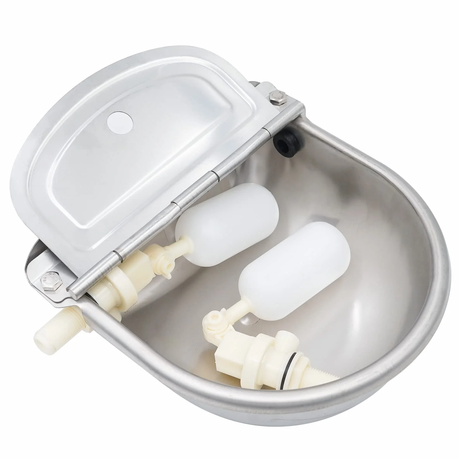 Abreuvoir Automatique en Acier Inoxydable pour Chevaux, Bovins avec 2 Flotteurs