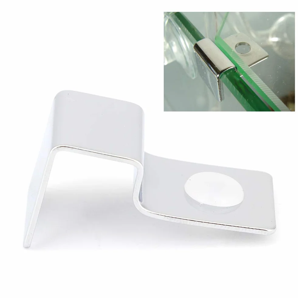 Acouto Clips Support Couvercle Verre Aquarium Acier Inoxydable 10 mm Lot de 4 pièces