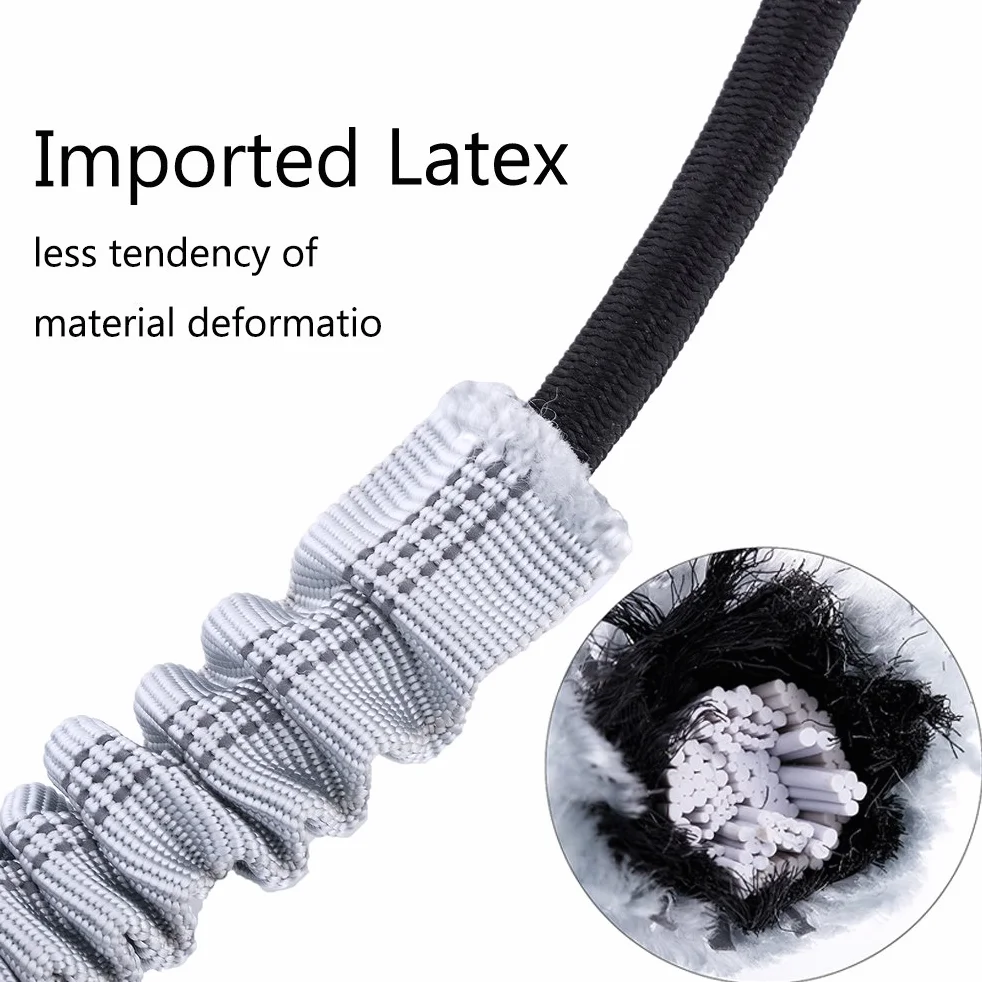 Laisse Antichoc pour Chien Yangbaga Extensible Élastique Nylon pour Petit à Moyen (Noir)