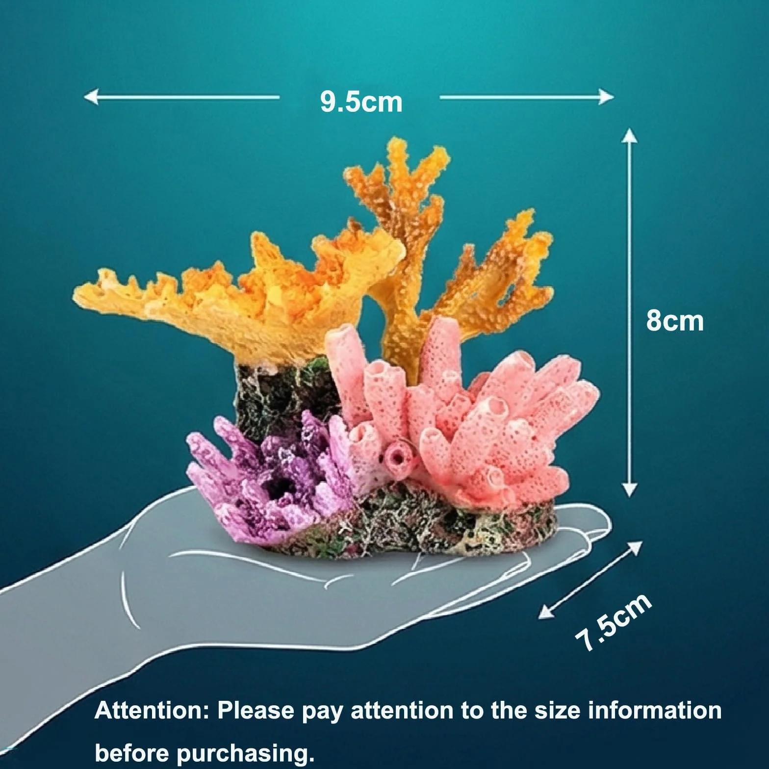 Ornements de Récifs Coralliens Artificiels en Résine pour Aquarium, Décoration Micro Modèle